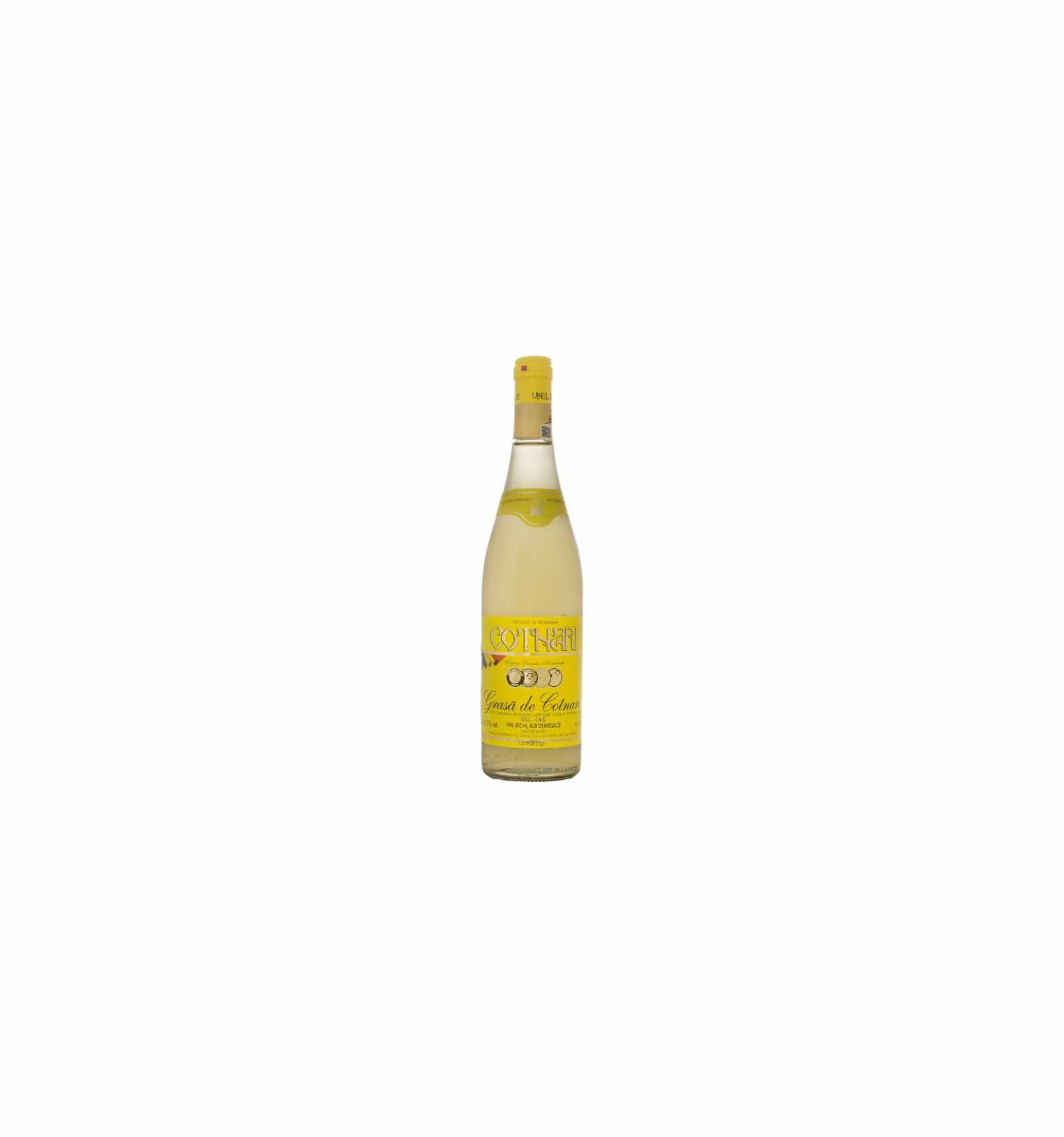 Vin alb demidulce, Grasa de Cotnari, 0.75L, 12% alc., Romania