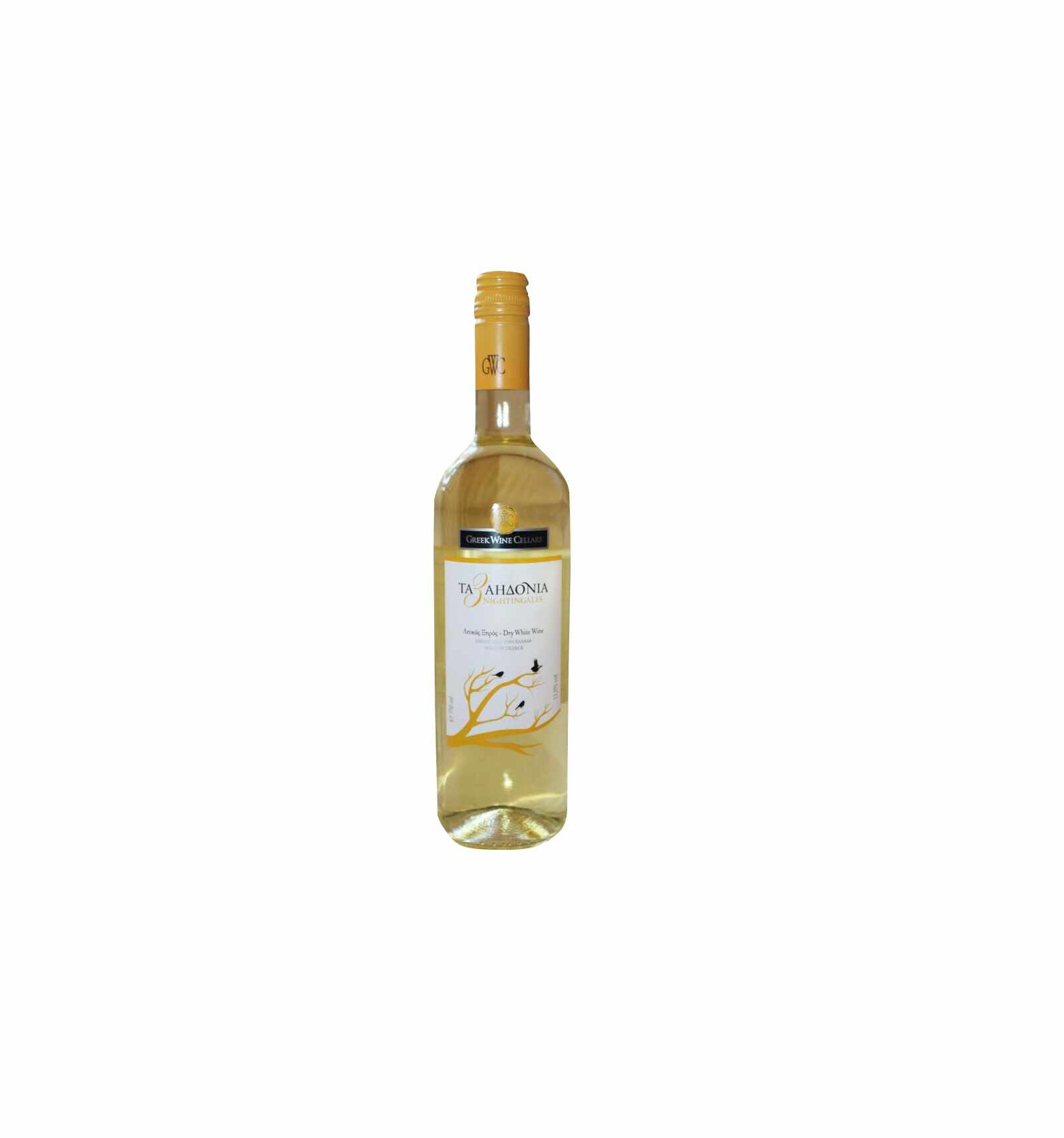 Vin alb sec, 3 Nightingales Nemea, 0.75L, 12% alc., Grecia