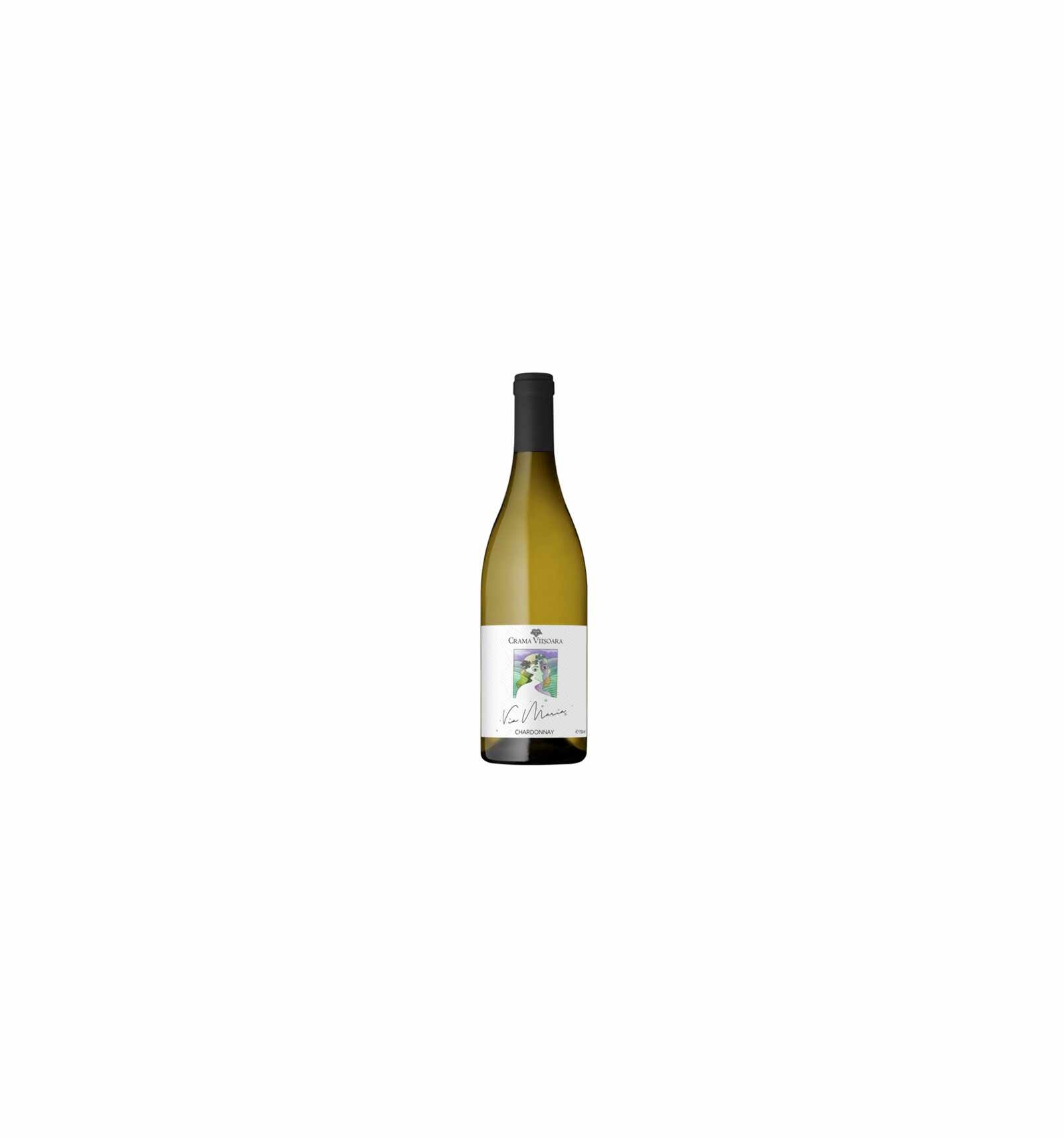 Vin alb sec, Chardonnay, Via Maria Colinele Dobrogei, 0.75L, 14% alc., Romania