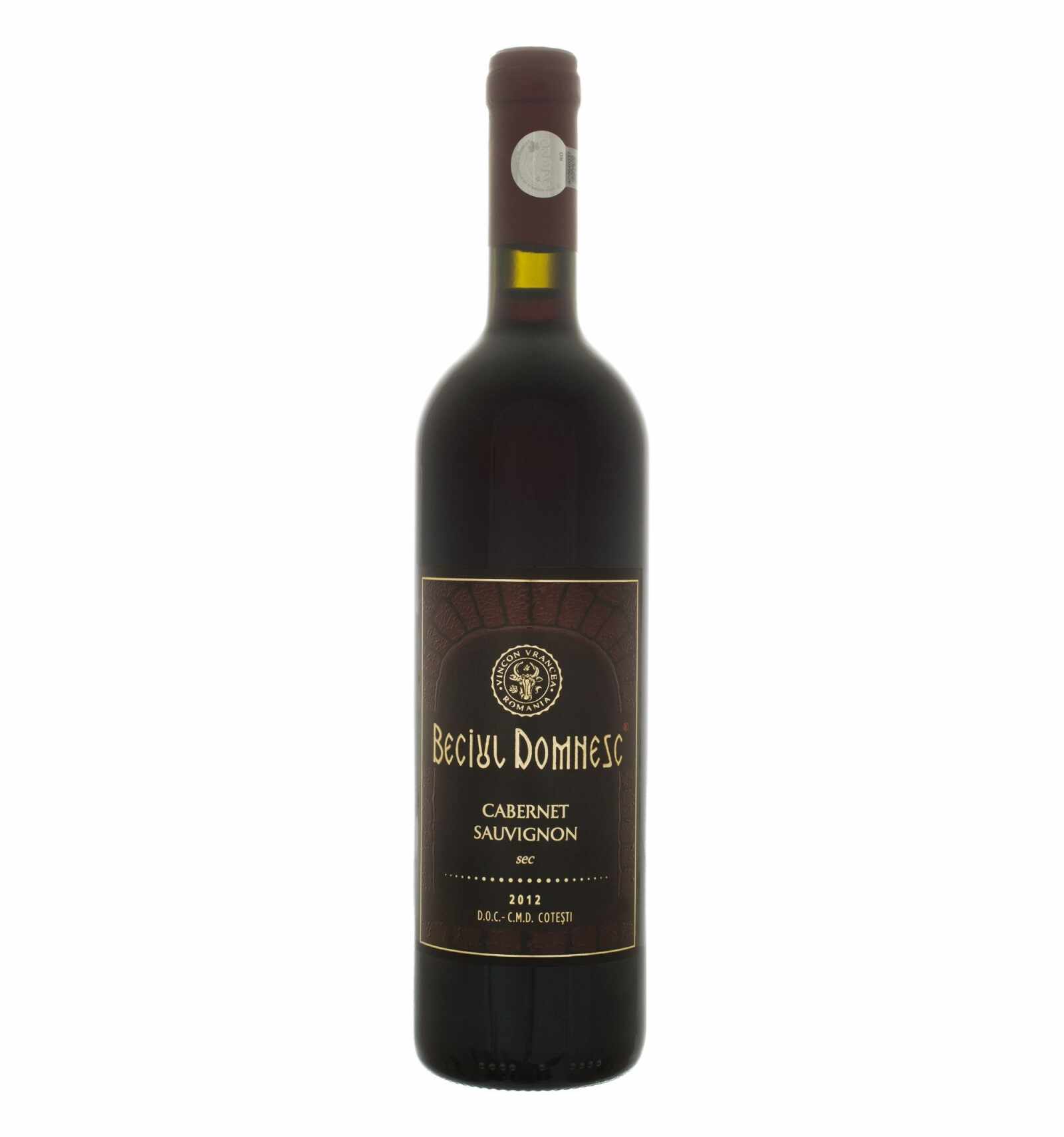 Vin rosu sec, Cabernet Sauvignon, Beciul Domnesc Cotesti, 0.75L, 12% alc., Republica Moldova