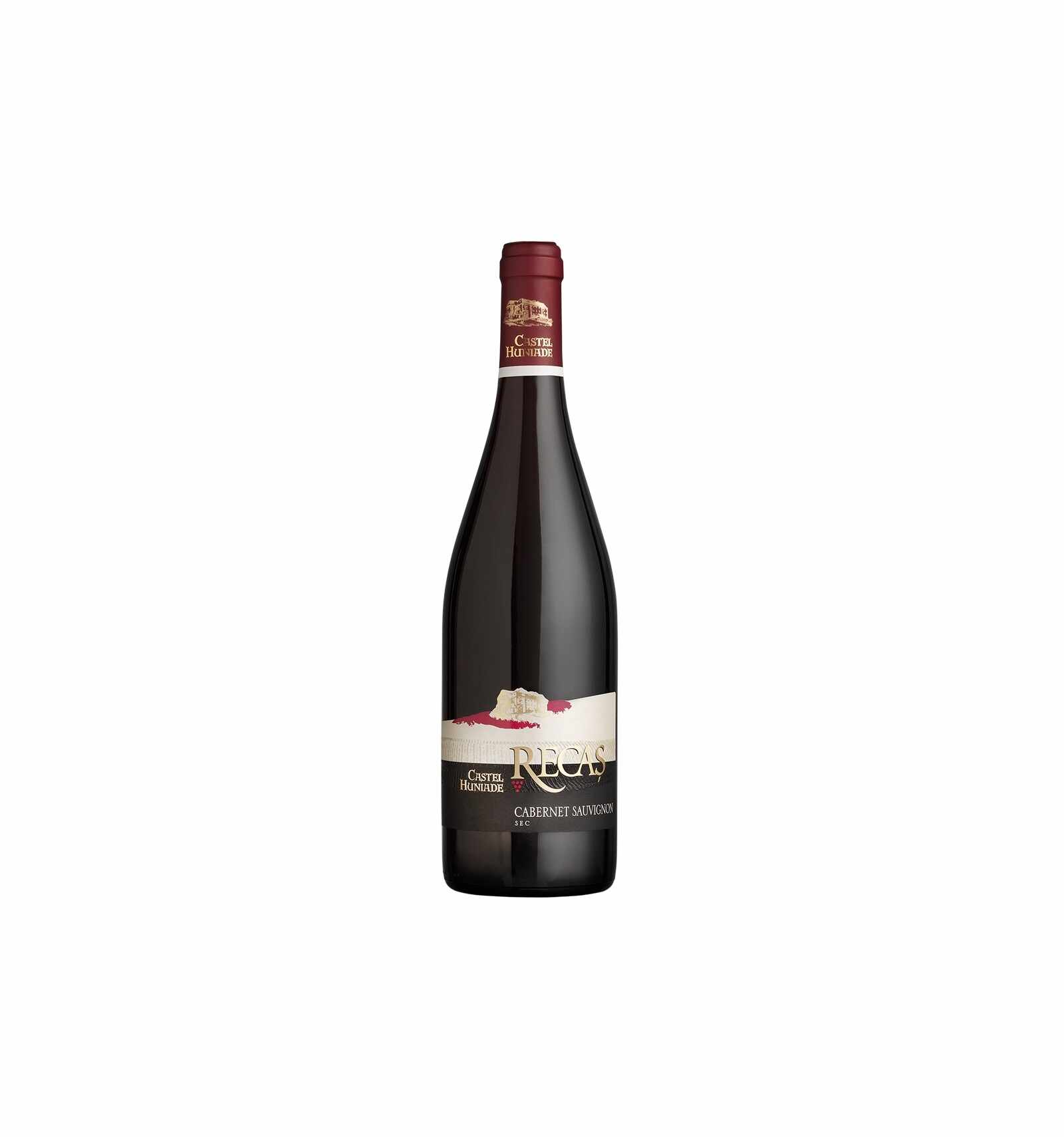 Vin rosu sec, Cabernet Sauvignon, Castel Huniade Recas, 0.75L, 14.5% alc., Romania