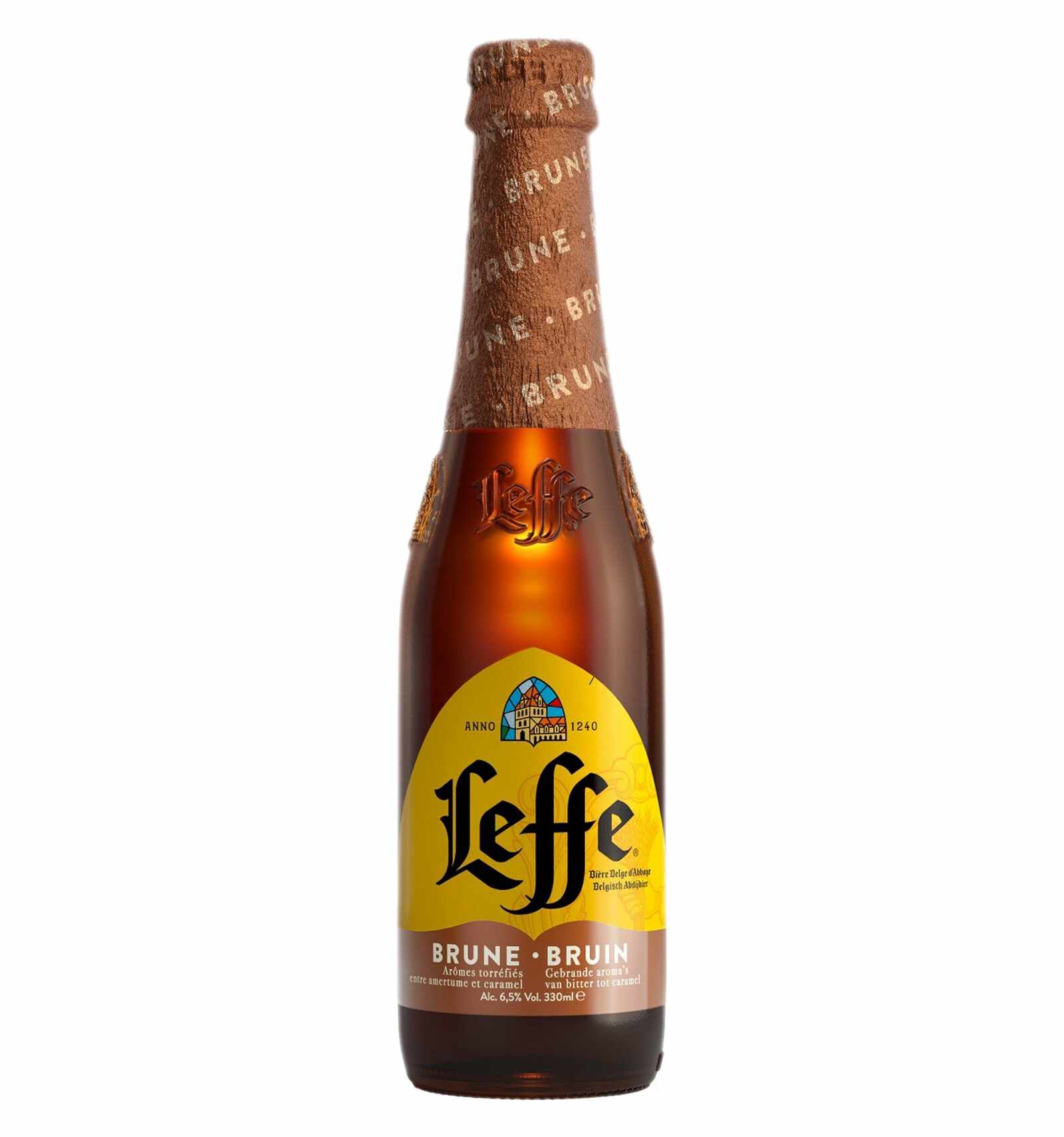 Bere bruna, filtrata Leffe, 6.5% alc., 0.33L, Belgia