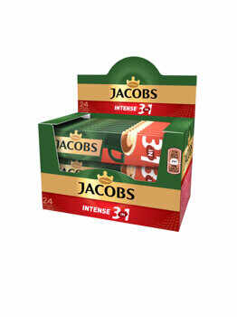 Cafea instant, Jacobs 3 in 1 Intense, 17.5 g x 24 plicuri