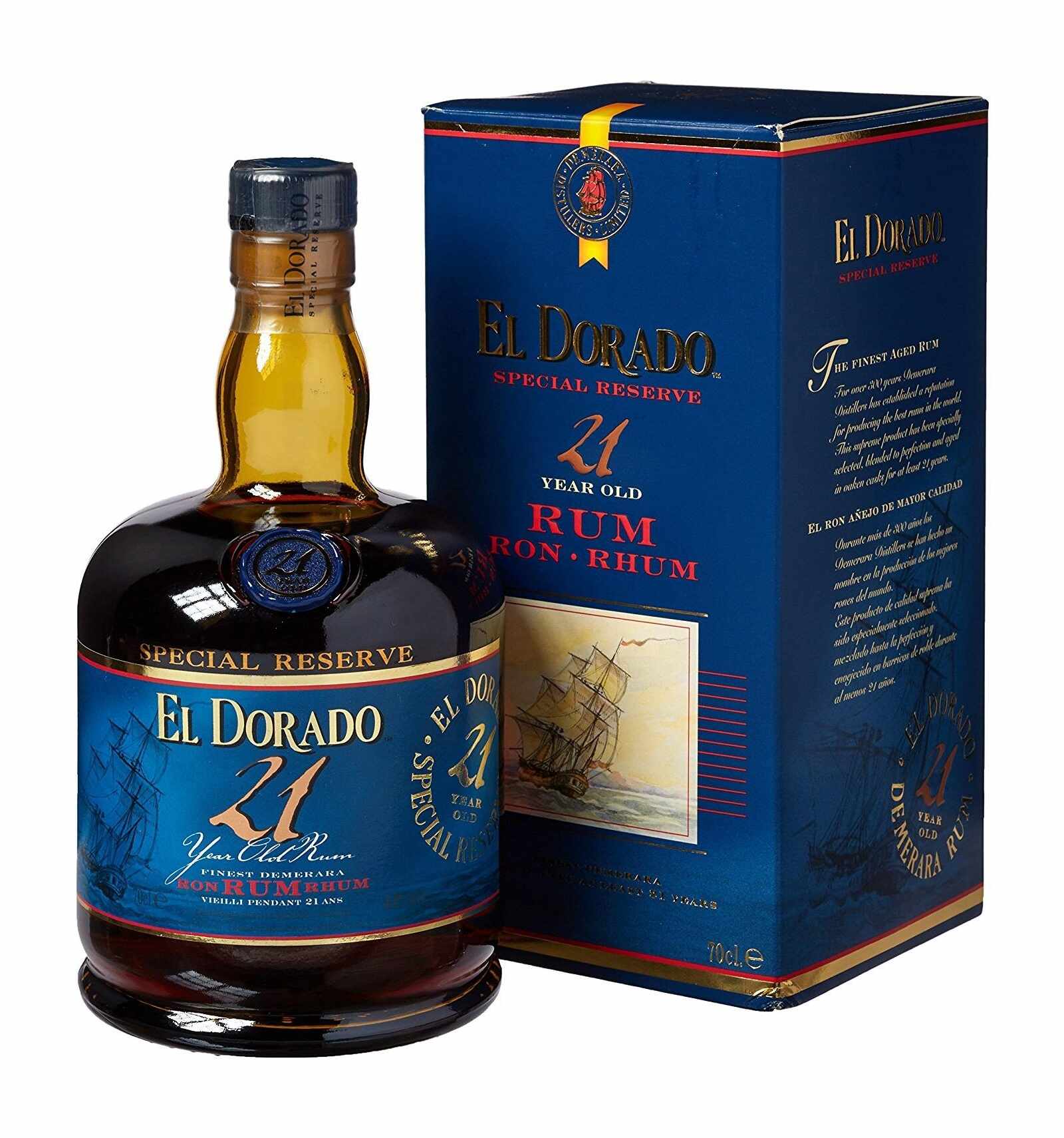 Rom negru El Dorado Special, 21 ani, 0.7 L