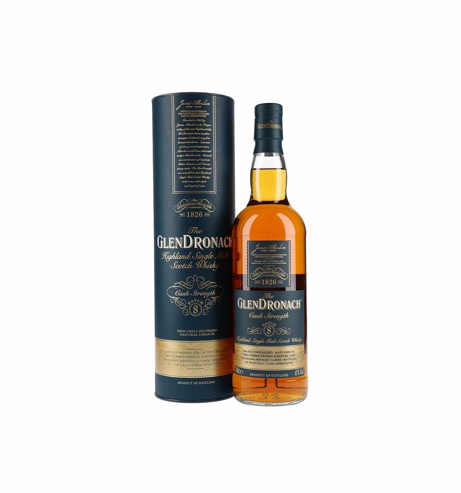 Whisky Glendronach Cask Strenght, 61% alc., 0.7L, Scotia
