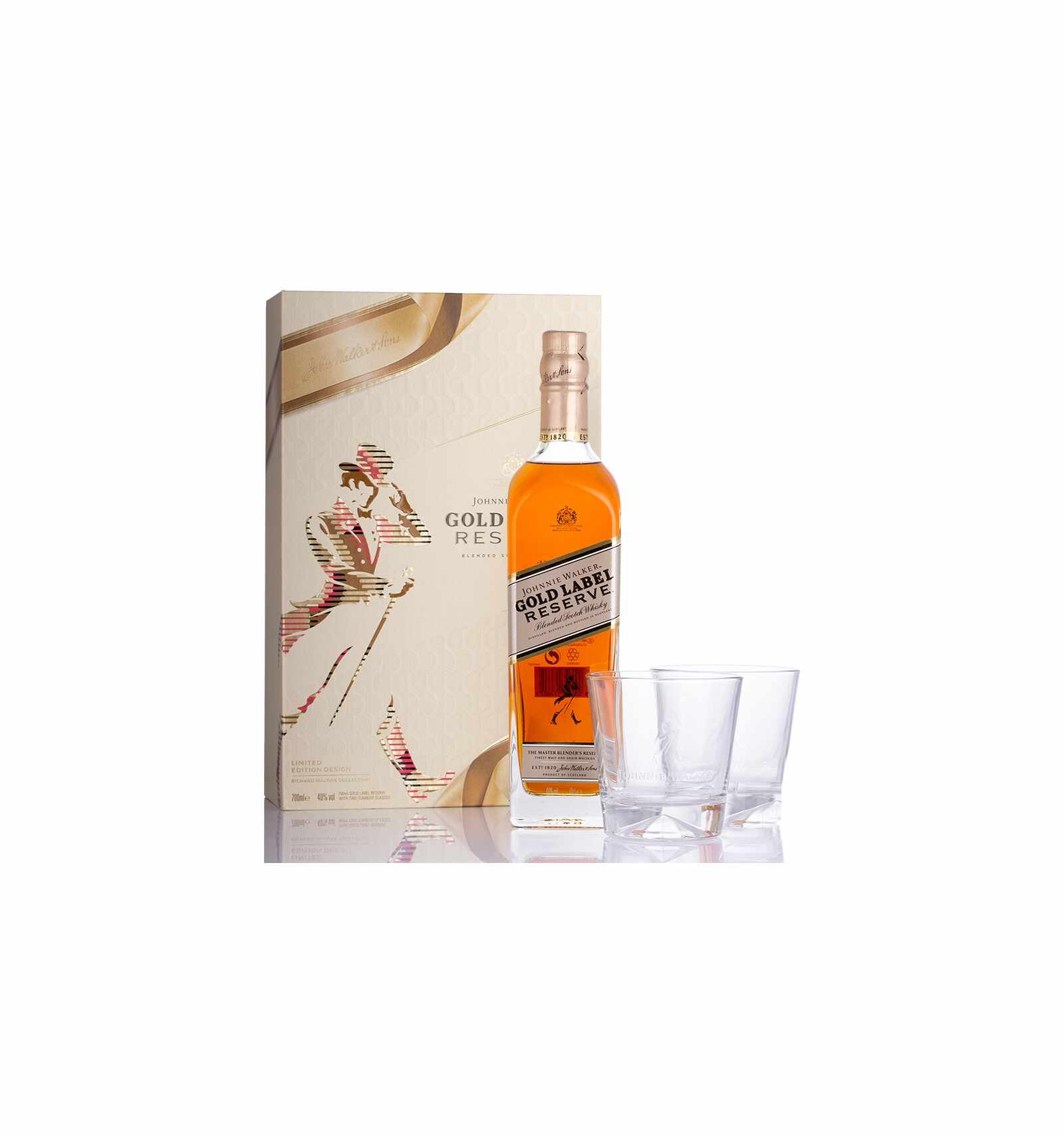 Whisky Johnnie Walker Gold Reserve + 2 Pahare, 40% alc., 0.7L, Scotia