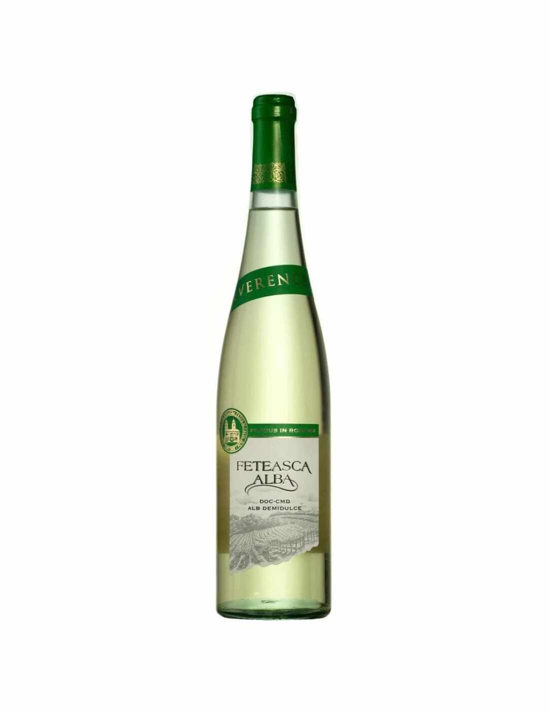 Vin alb demidulce, Feteasca Alba, Reverence Husi, 0.75L, 12% alc., Romania