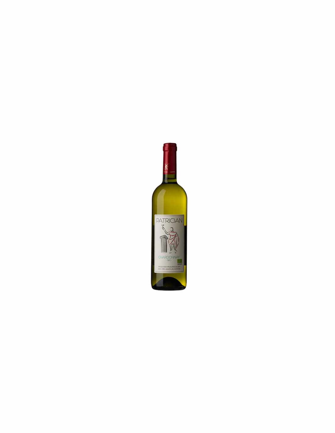 Vin alb sec, Chardonnay, Patrician Dobrudja, 0.75L, 14.5% alc., Romania