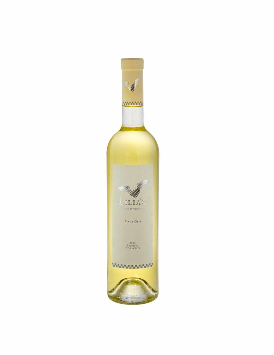Vin alb sec, Pinot Grigio, Liliac, 0.75L, 14% alc., Romania