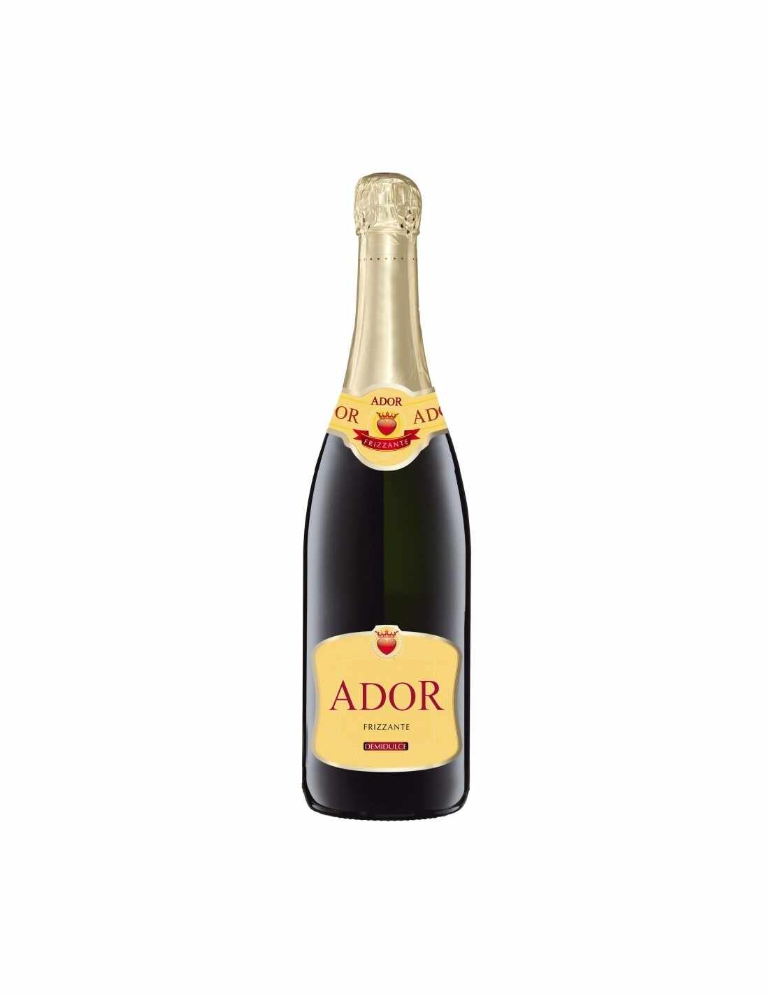 Vin frizzante alb demidulce Ador, 0.75L, 10.5% alc., Romania