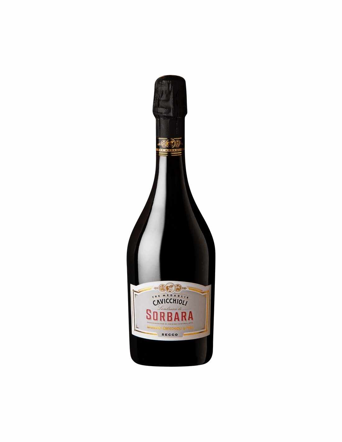 Vin frizzante Cavicchioli Lambrusco di Sorbara Secco, 0.75L, 11% alc., Italia