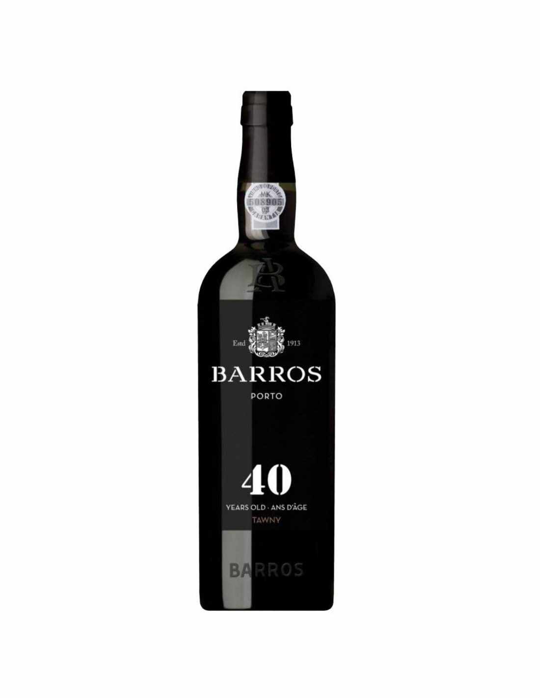 Vin porto rosu dulce Barros Tawny 40 ani, 0.75L, 20% alc., Portugalia