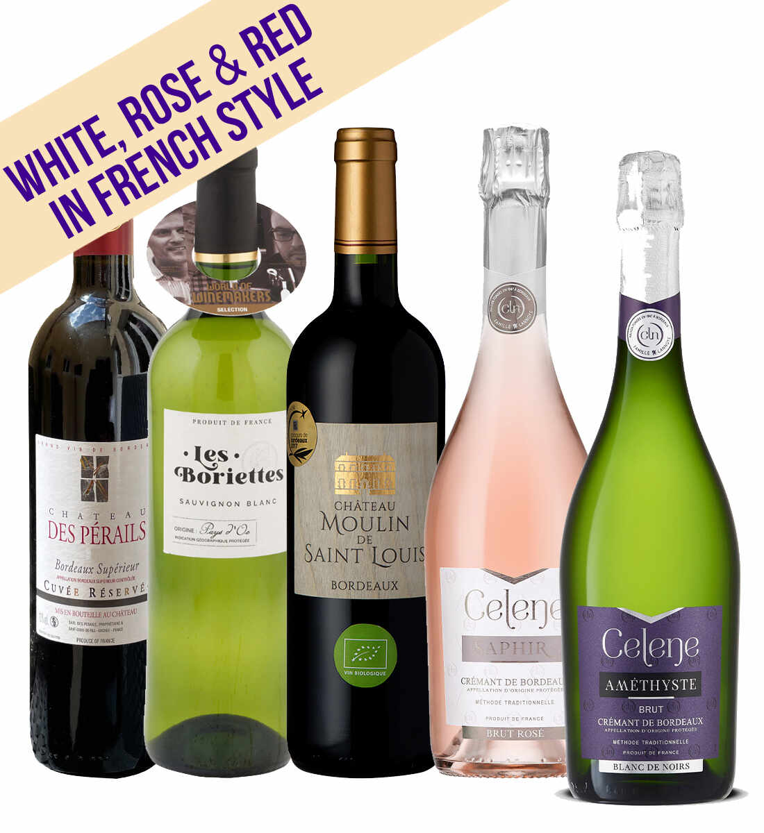 Party Box WHITE, ROZE & RED IN FRENCH STYLE TASTING BOX