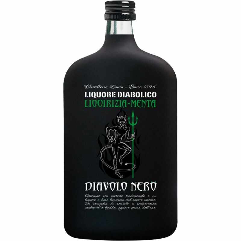Lichior Zanin Diavolo Nero Menta, 25% alc., 0.7L, Italia