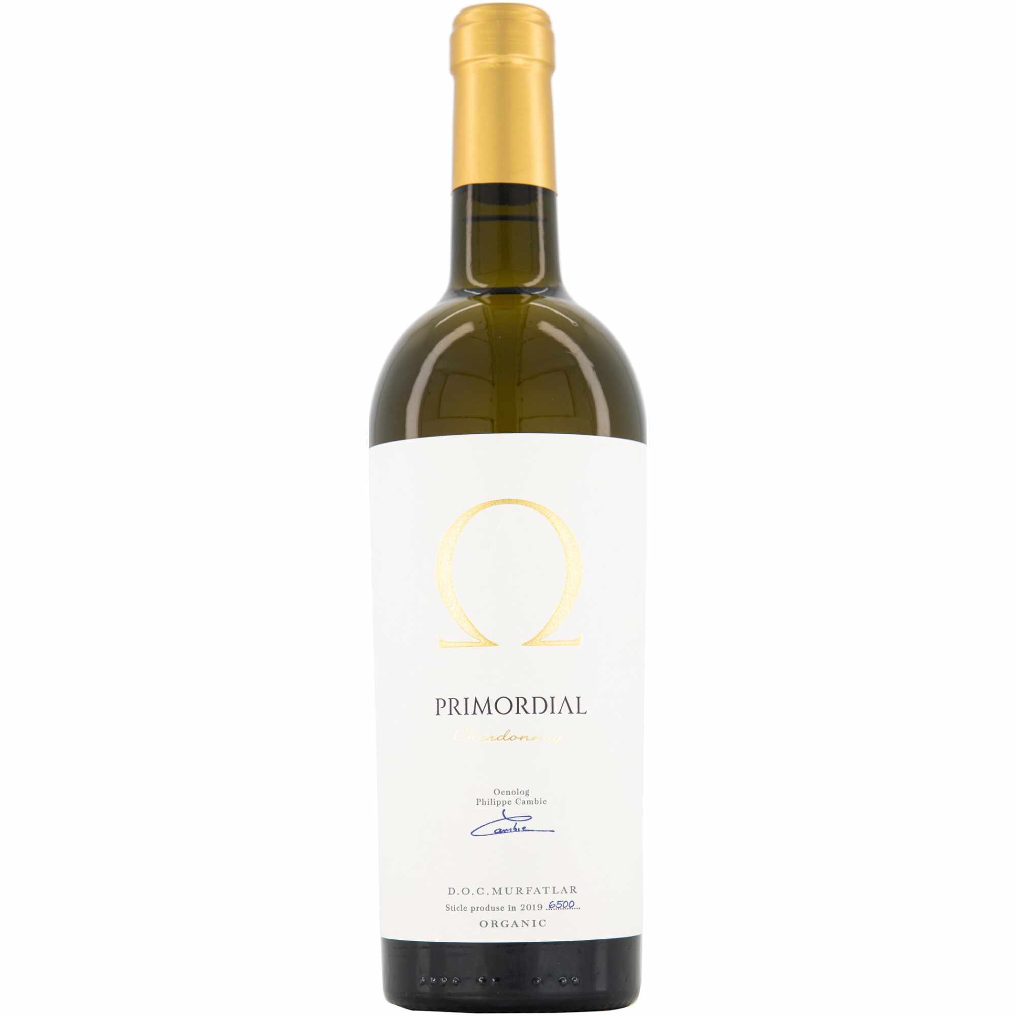 Vin Alb Domeniul Bogdan Primordial Chardonnay, Sec, 0.75l