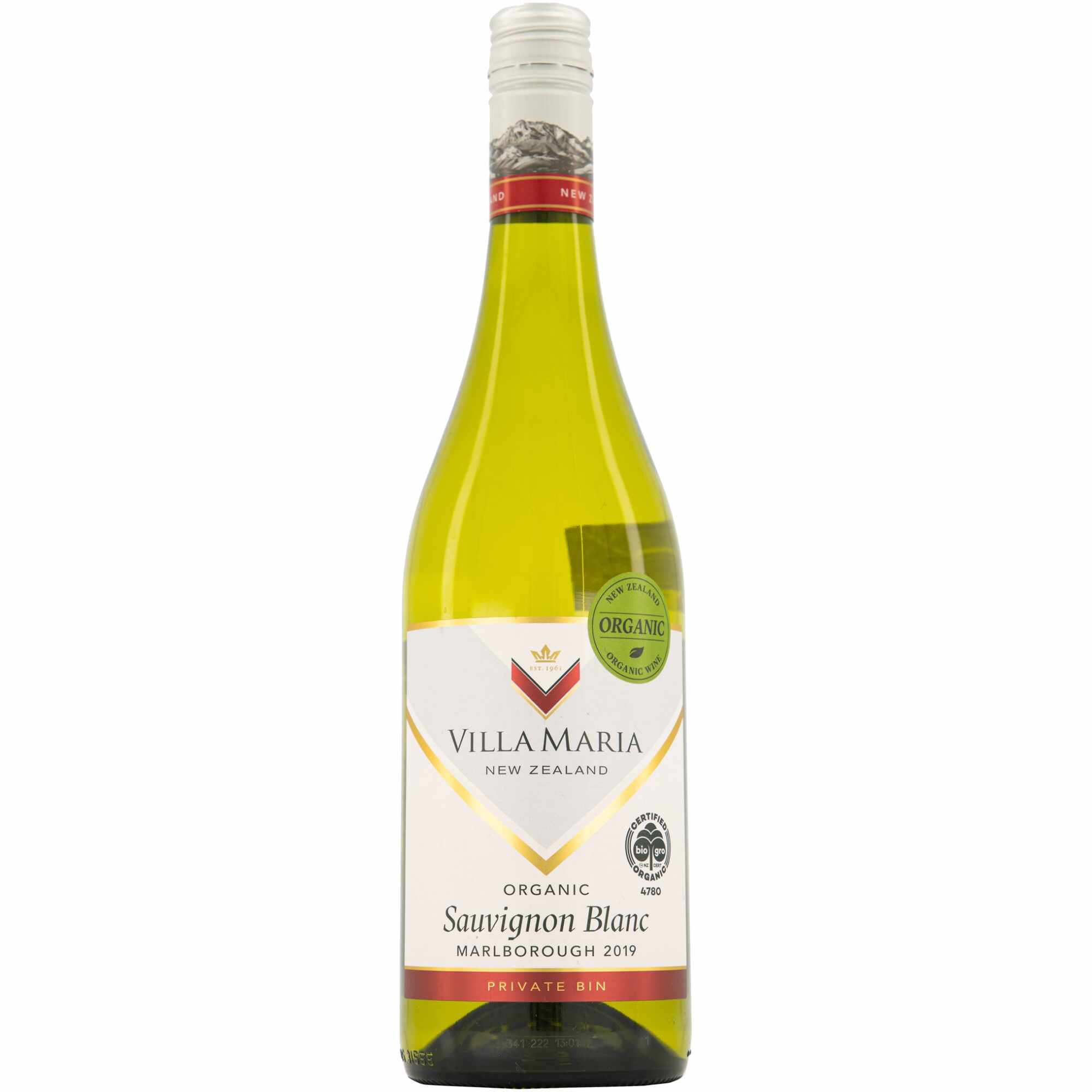 Vin Alb Organic Villa Maria Private Bin, Sauvignon Blanc, 13%, 0.75l