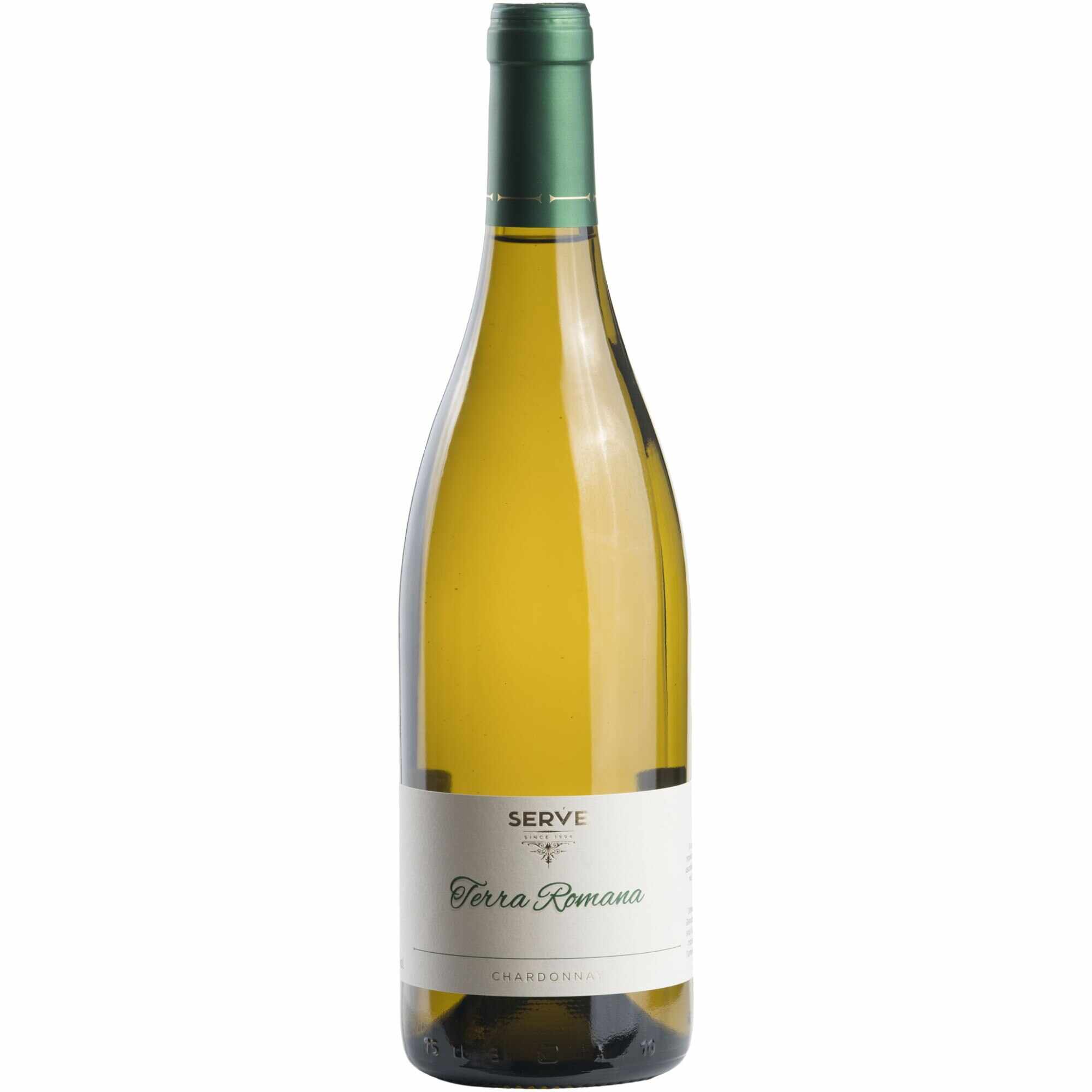 Vin Alb Serve Terra Romana Chardonnay, Sec, 0.75l