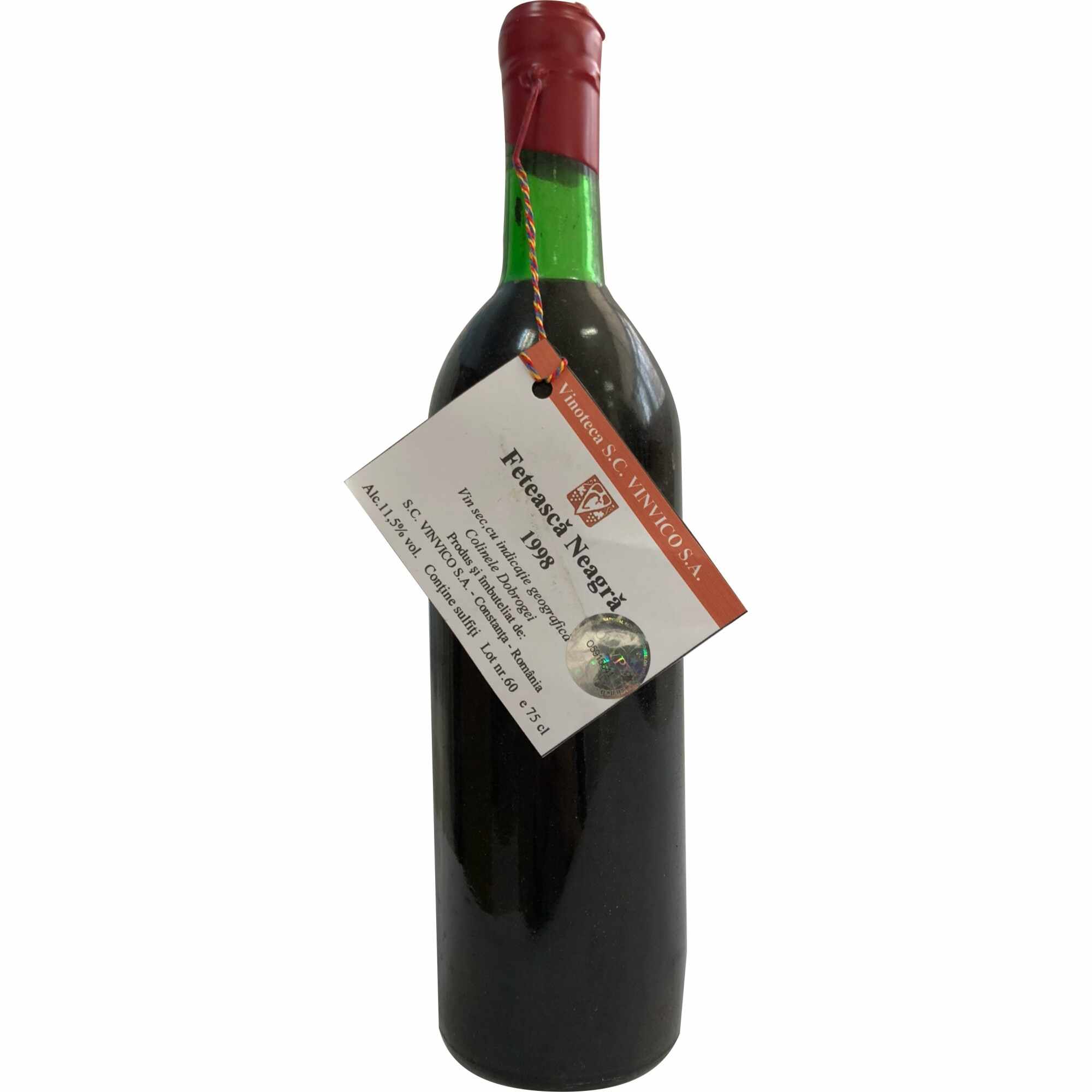 Vin de Vinoteca - Feteasca Neagra 1998, 0.75 L - in cutie de lemn