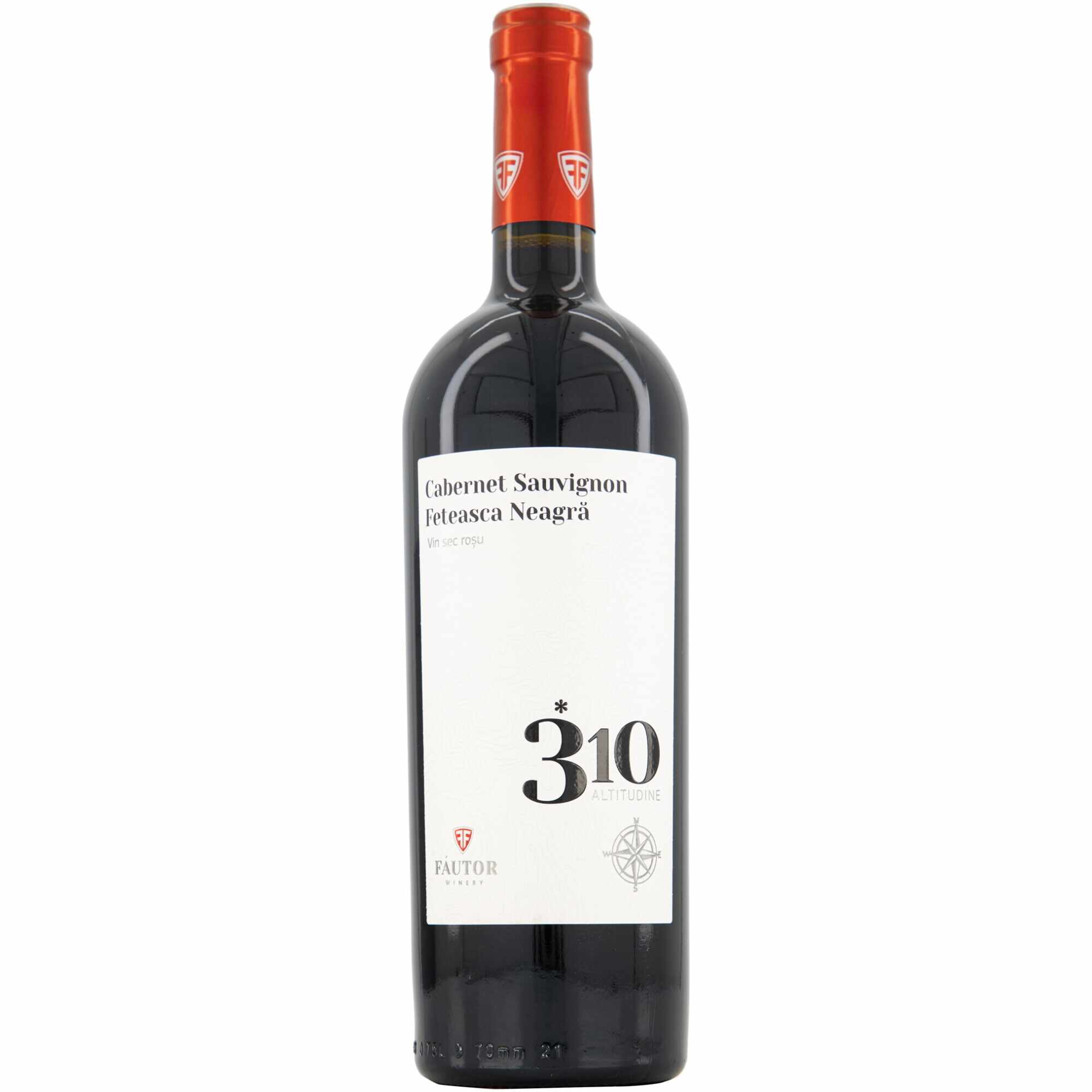 Vin Rosu Fautor 310 Altitudine, Cabernet Sauvignon&Feteasca Neagra, Sec, 0.75l