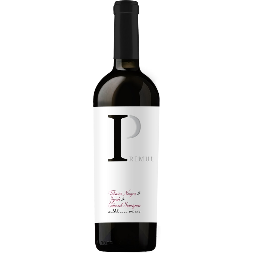 Vin rosu PRIMUL, 2019, Sec, 0.75 l