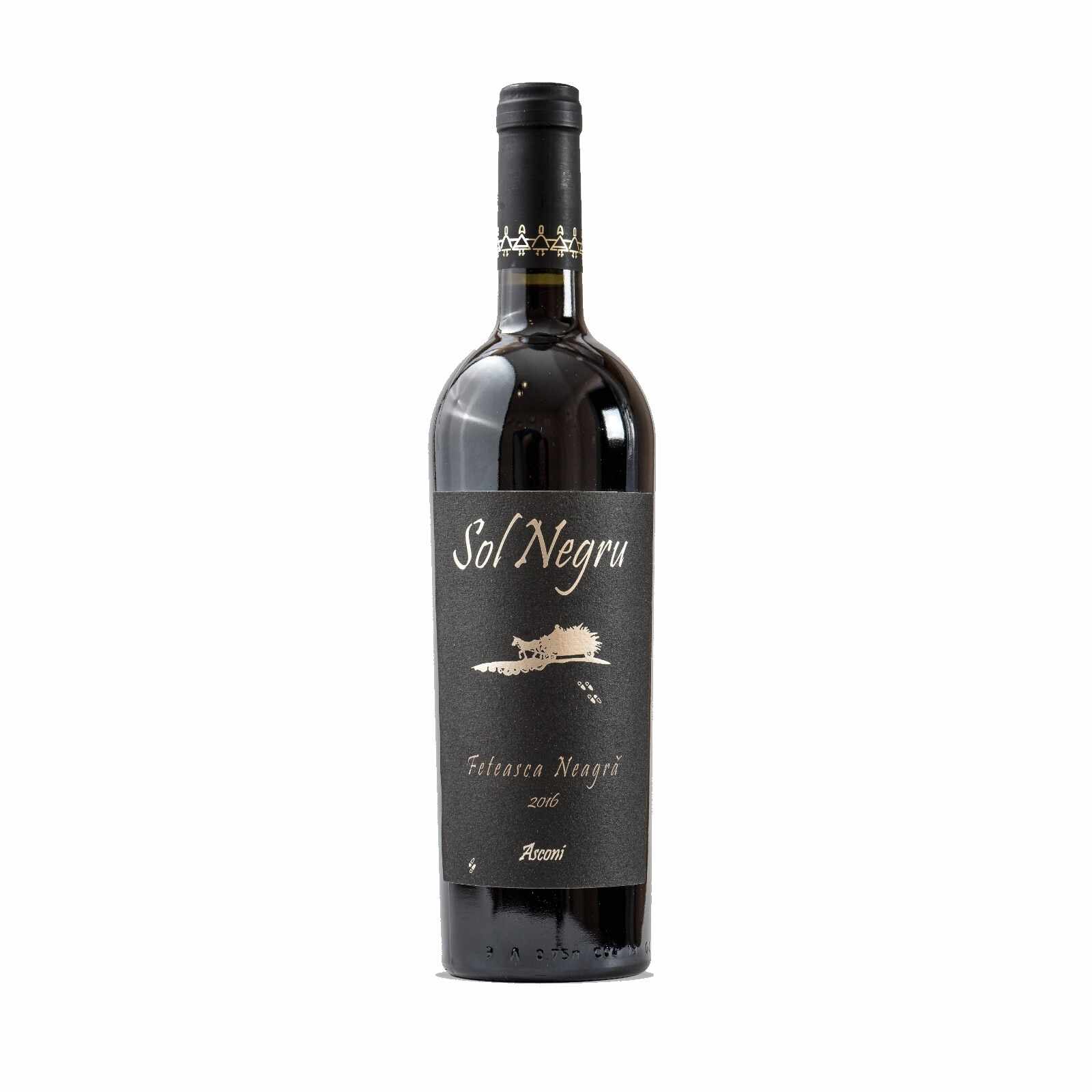 Vin rosu sec, Sol Negru, Feteasca Neagra, 0.75l, 2016