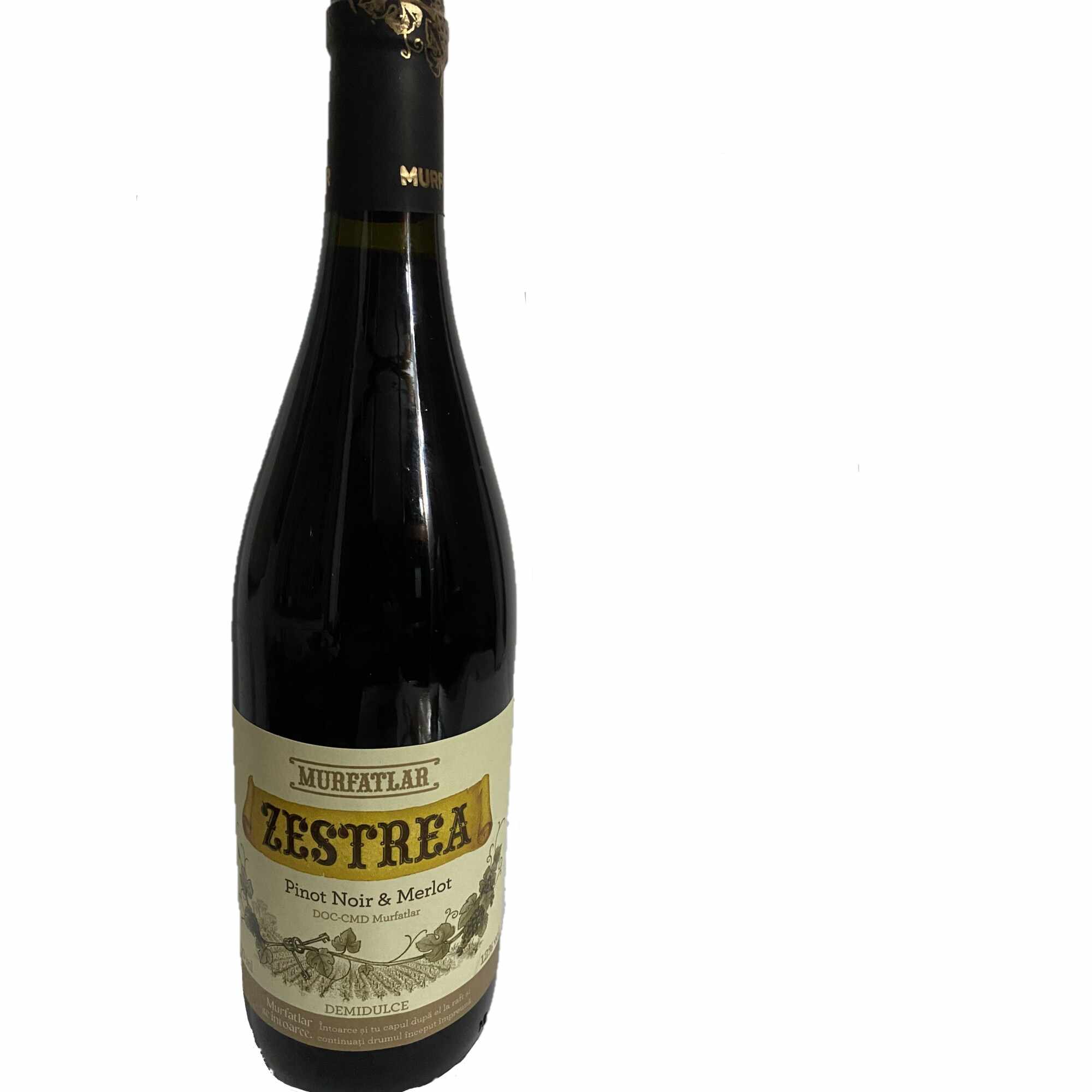 Vin rosu Zestrea Pinot Noir & Merlot productie an 2020, 750 ml, 12%vol, demidulce DOC-CMD Murfatlar