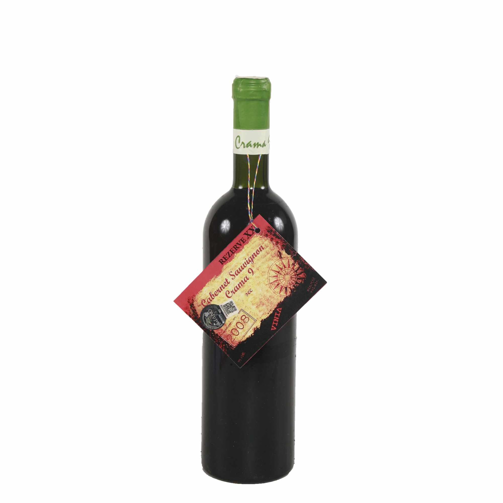 Vin rosu,Cabernet Sauvignon Crama 9, Podgoria Bohotin, 2008, sec, Vinia, 0.75 l