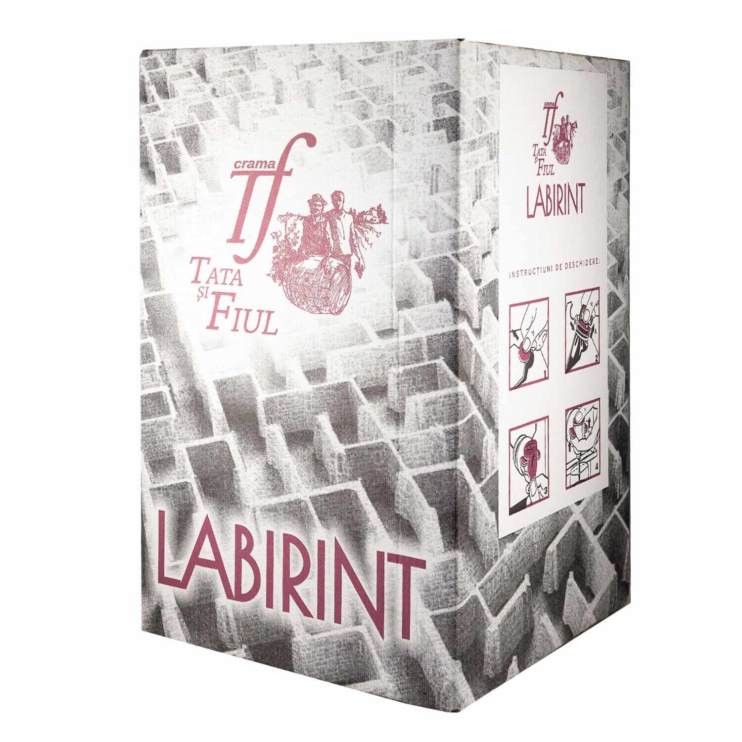 Vin roze Labirint roze demisec bag in box 10 L
