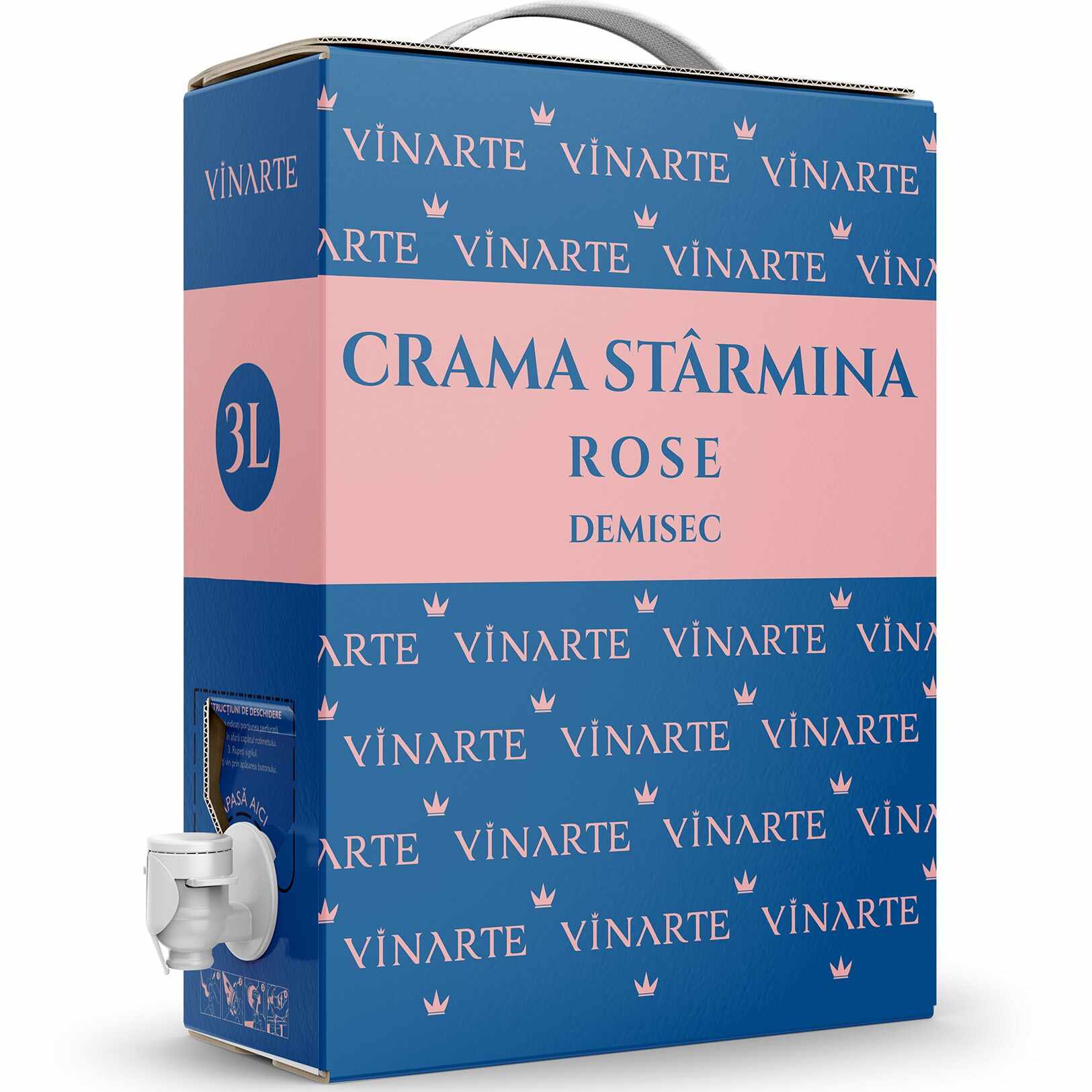 Vin Roze Vinarte, Crama Starmina, Semi-Dry, 3l