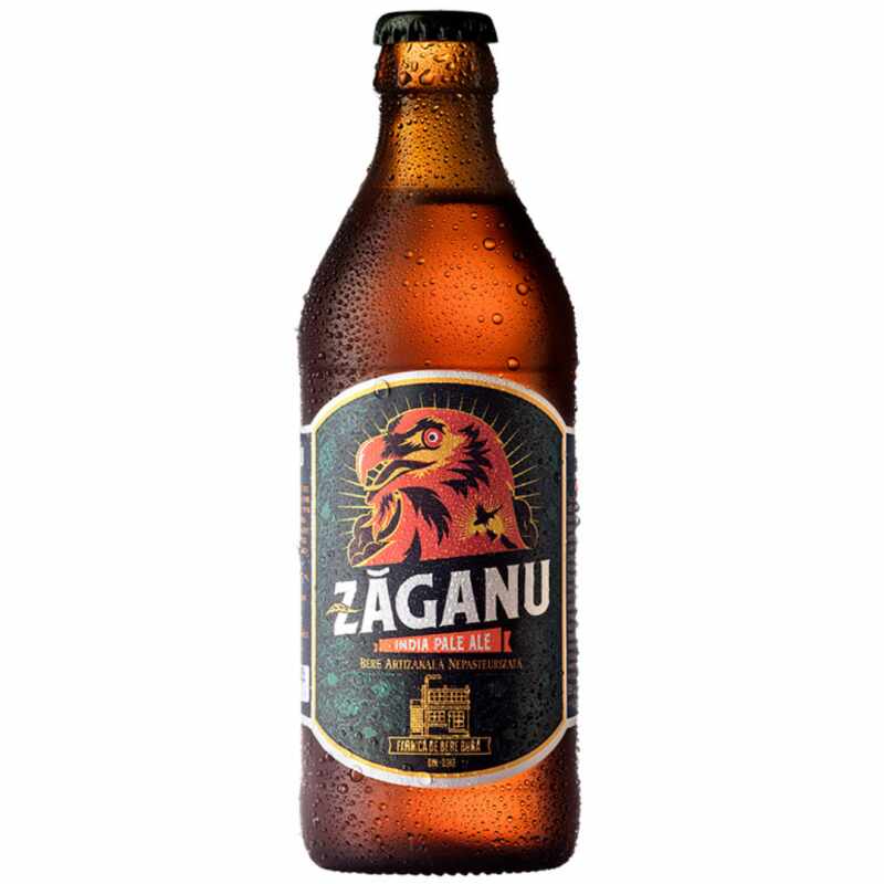 Bere ambra Zaganu India Pale Ale, 5.7% alc., 0.33L, Romania