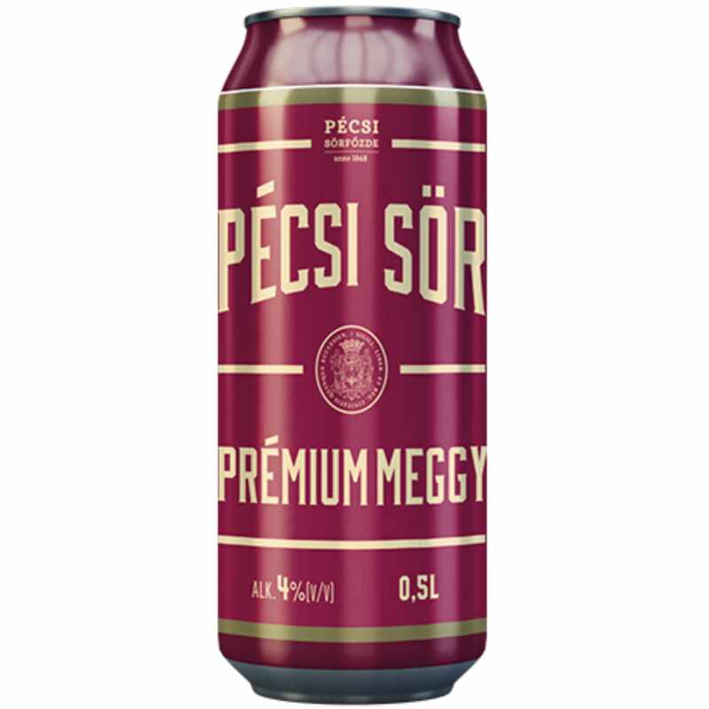 Bere lager cu visine Pecsi Meggy Ale, 4% alc., 0.5L, Ungaria