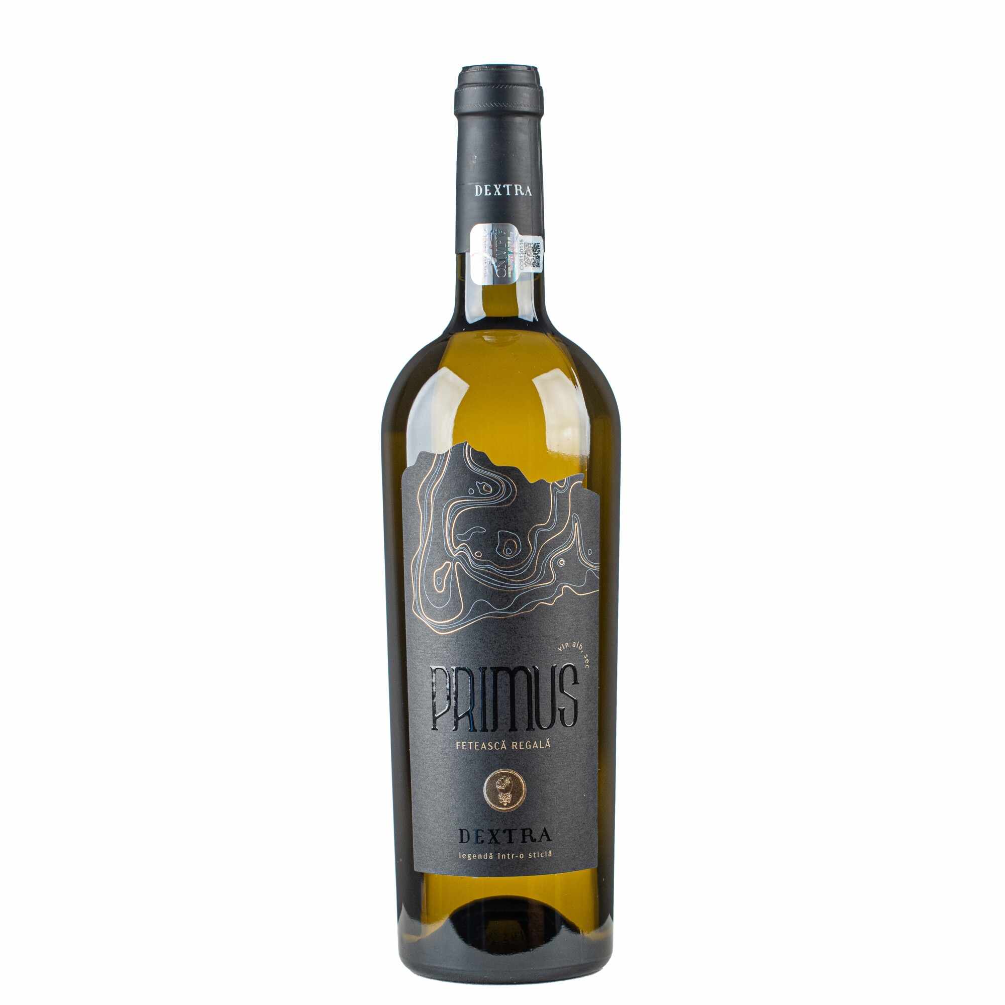 Vin alb Dextra Primus, sec, Feteasca Regala, 750 ml