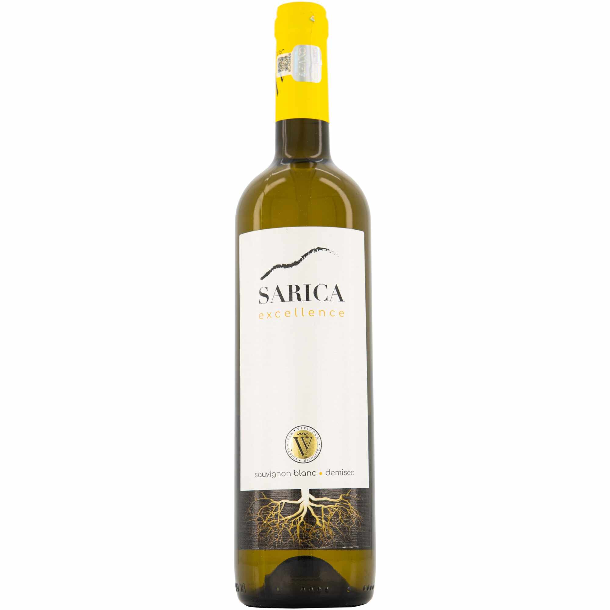 Vin Alb Sarica Niculitel Excellence Sauvignon Blanc, Demisec, 0.75l