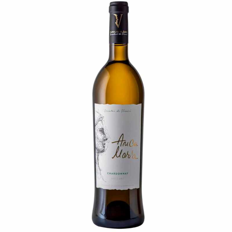 Vin alb sec, Chardonnay, Familia Vladoi Anca Maria, 0.75L, 13.5% alc., Romania