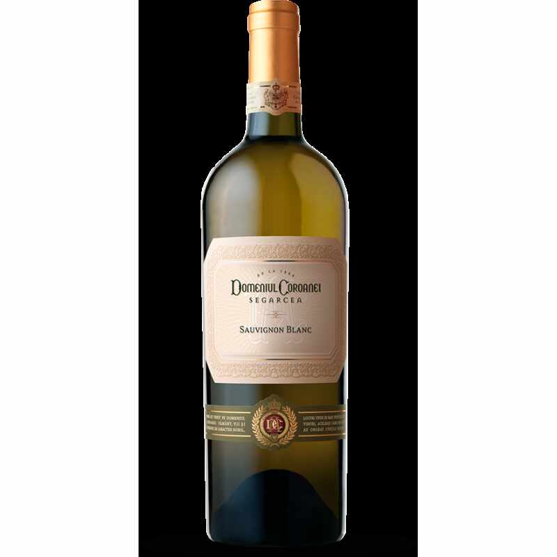 Vin alb sec, Sauvignon Blanc, Domeniul Coroanei Segarcea Prestige, 0.75L, 12.5% alc., Romania