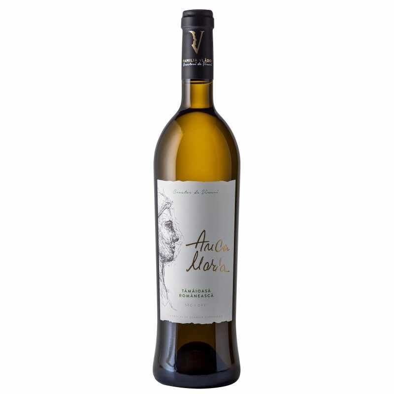 Vin alb sec, Tamaioasa Romaneasca, Familia Vladoi Anca Maria, 0.75L, 13.1% alc., Romania