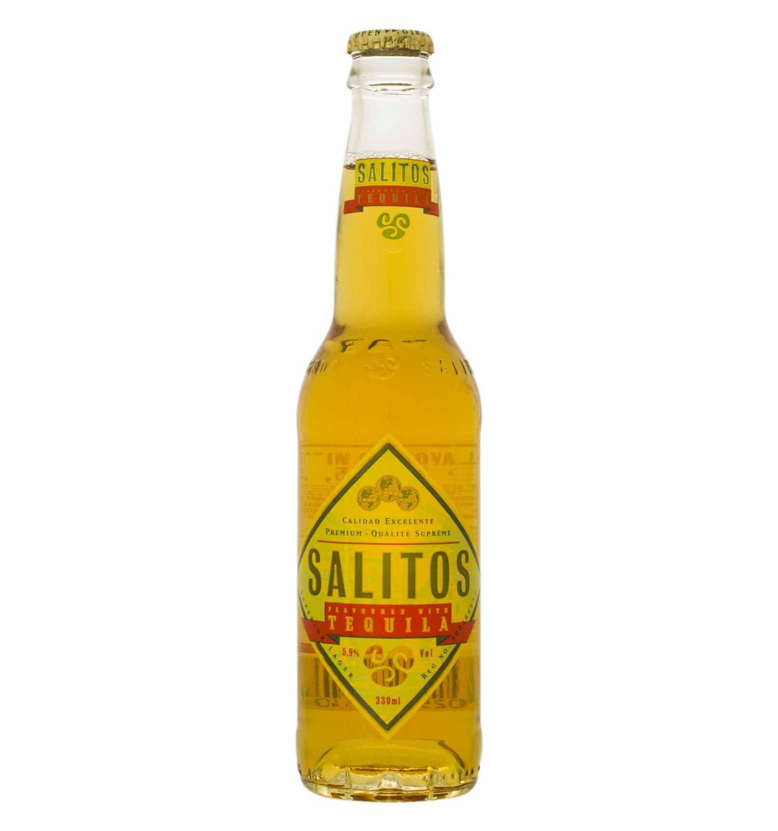 Bere blonda Tequila Salitos, 5.9% alc., 0.33L, Mexic