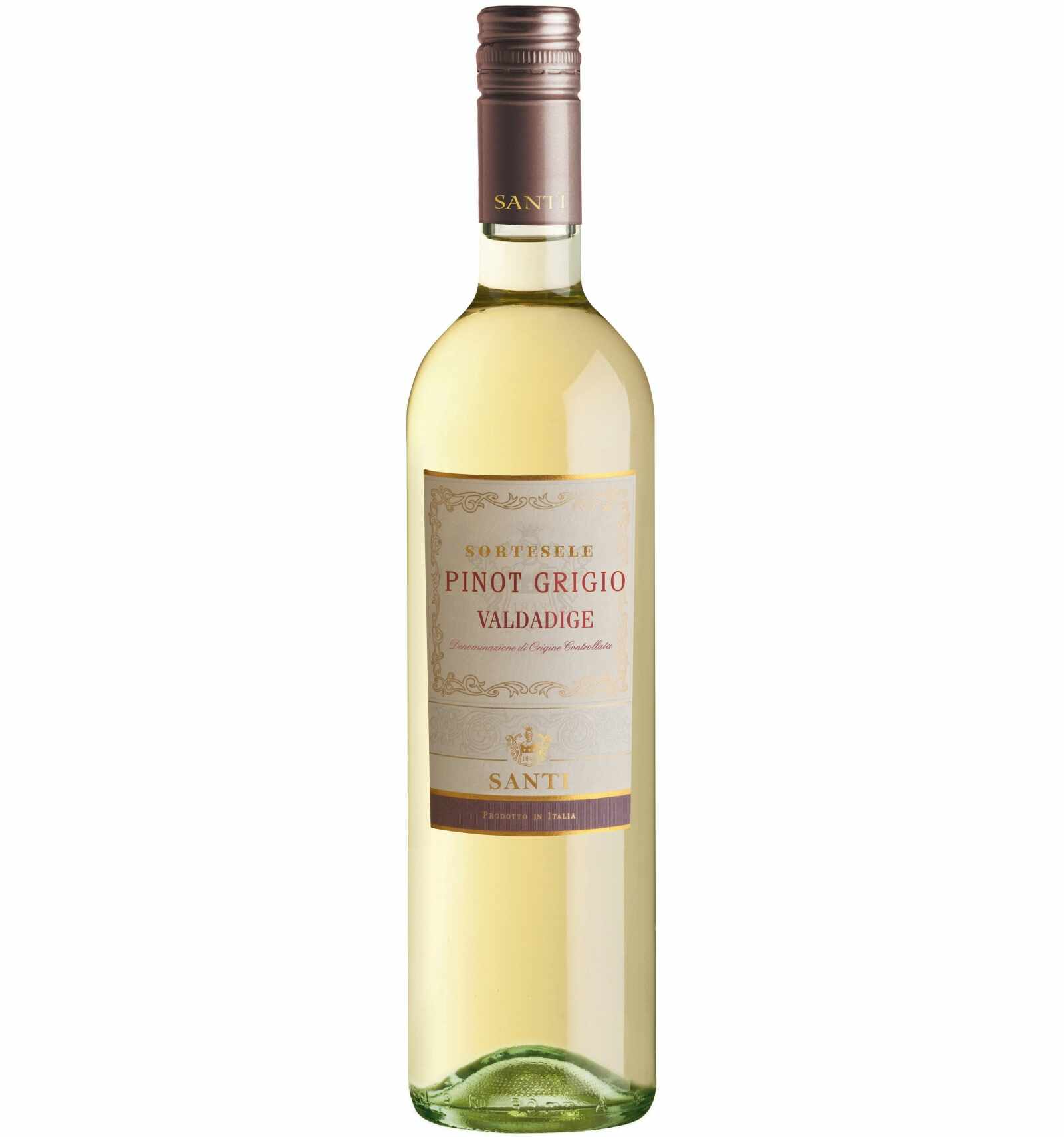 Vin alb, Pinot Grigio, Santi Sortesele Valdadige, 12.5% alc., 0.75L, Italia