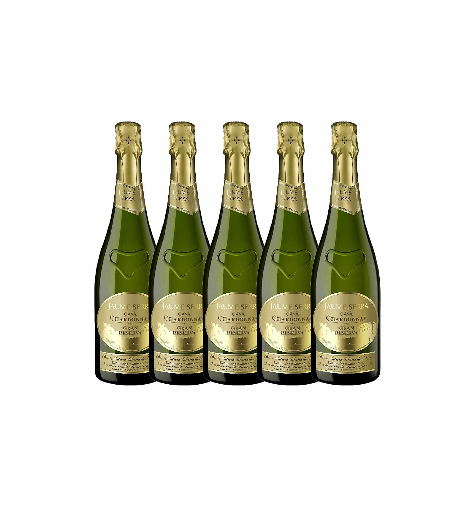 Pachet 5 sticle Vin spumant alb, Chardonnay, Jaume Serra Gran Reserva, 11.5% alc., 0.75L, Spania