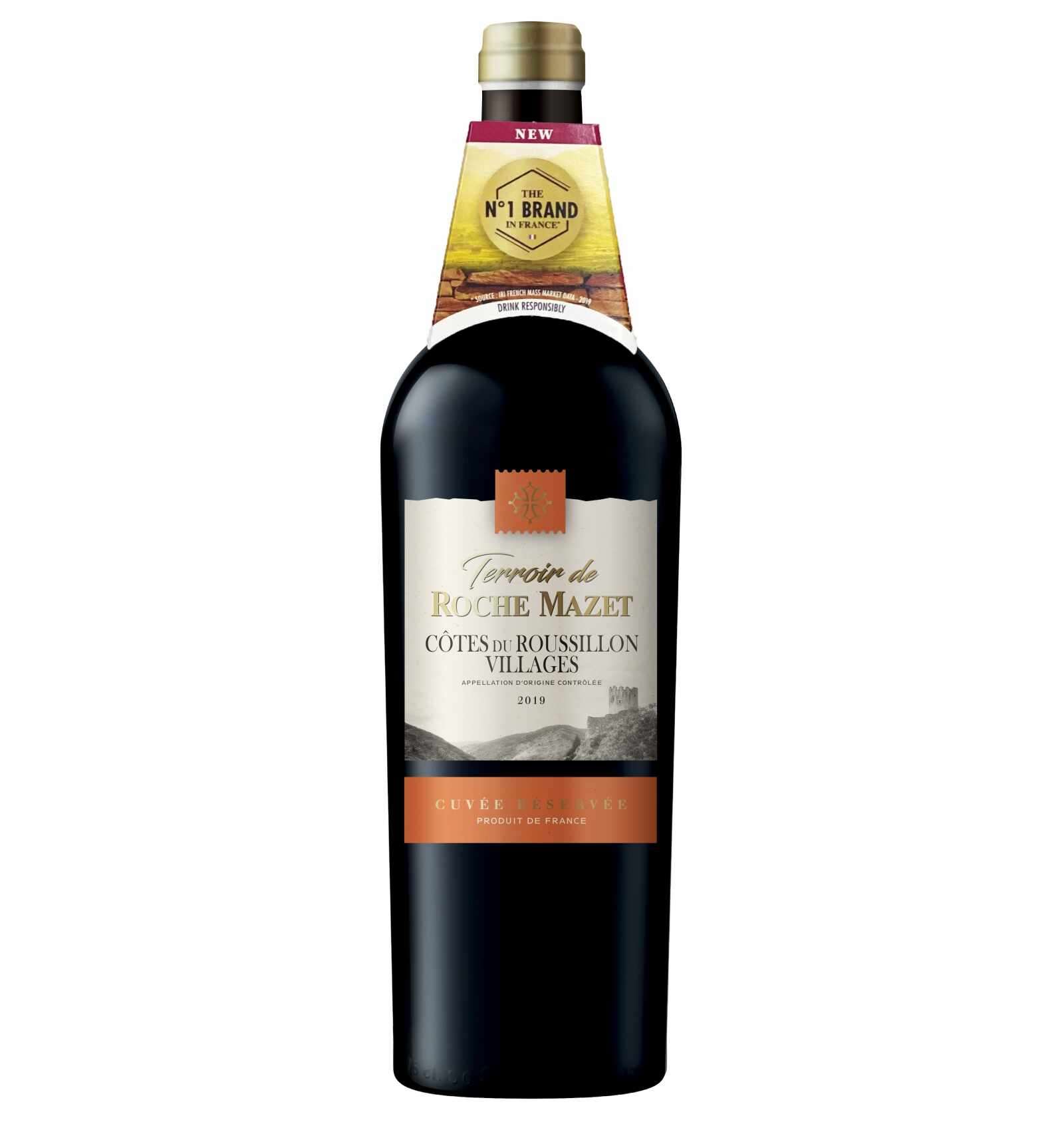 Vin rosu, Cupaj, Terroir de Roche Mazet, Cotes du Roussillon Cuvee Reserve, 0.75L, 14% alc., Franta