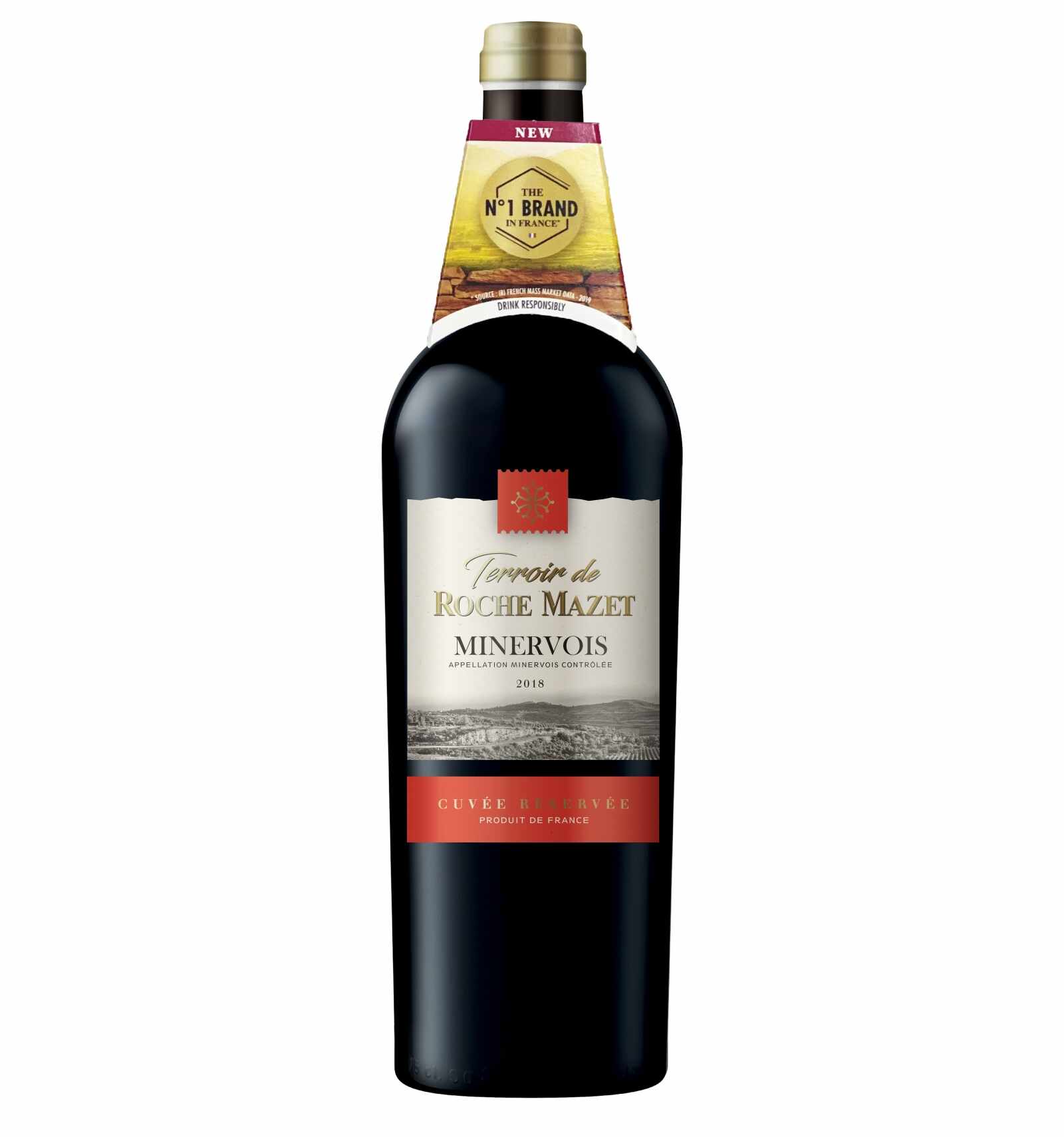Vin rosu, Cupaj, Terroir de Roche Mazet, Minervois Cuvee Reserve, 0.75L, 13.5% alc., Franta