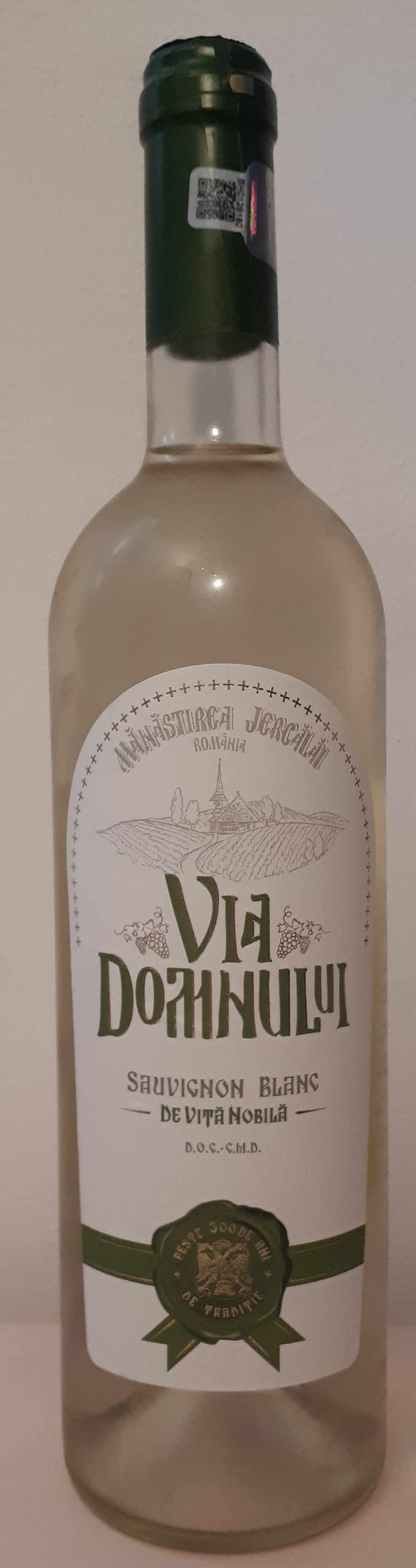 Vin alb - Via Domnului, Manastirea Jercalai, Sauvignon Blanc, sec, 2018 | Via Domnului