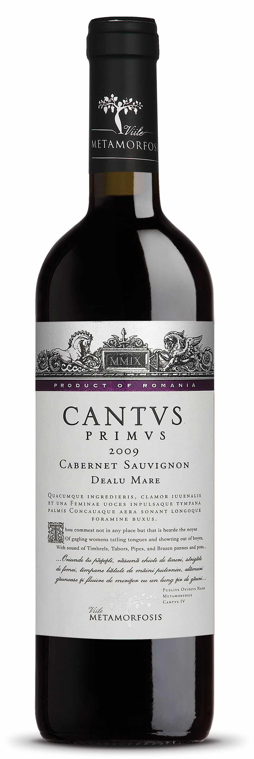 Vin rosu - Cantus Primus, Cabernet Sauvignon, 2016, sec | Viile Metamorfosis