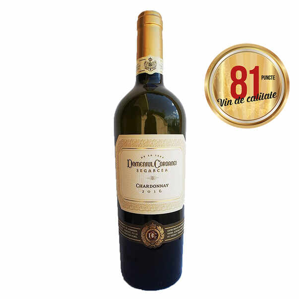 Vin alb sec Domeniul Coroanei Segarcea Prestige, Chardonnay 0.75 l