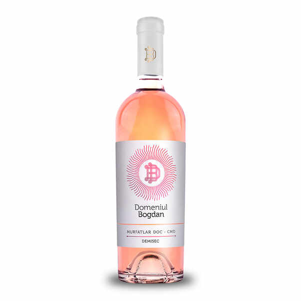 Vin ecologic roze Domeniul Bogdan demisec, 0.75 l