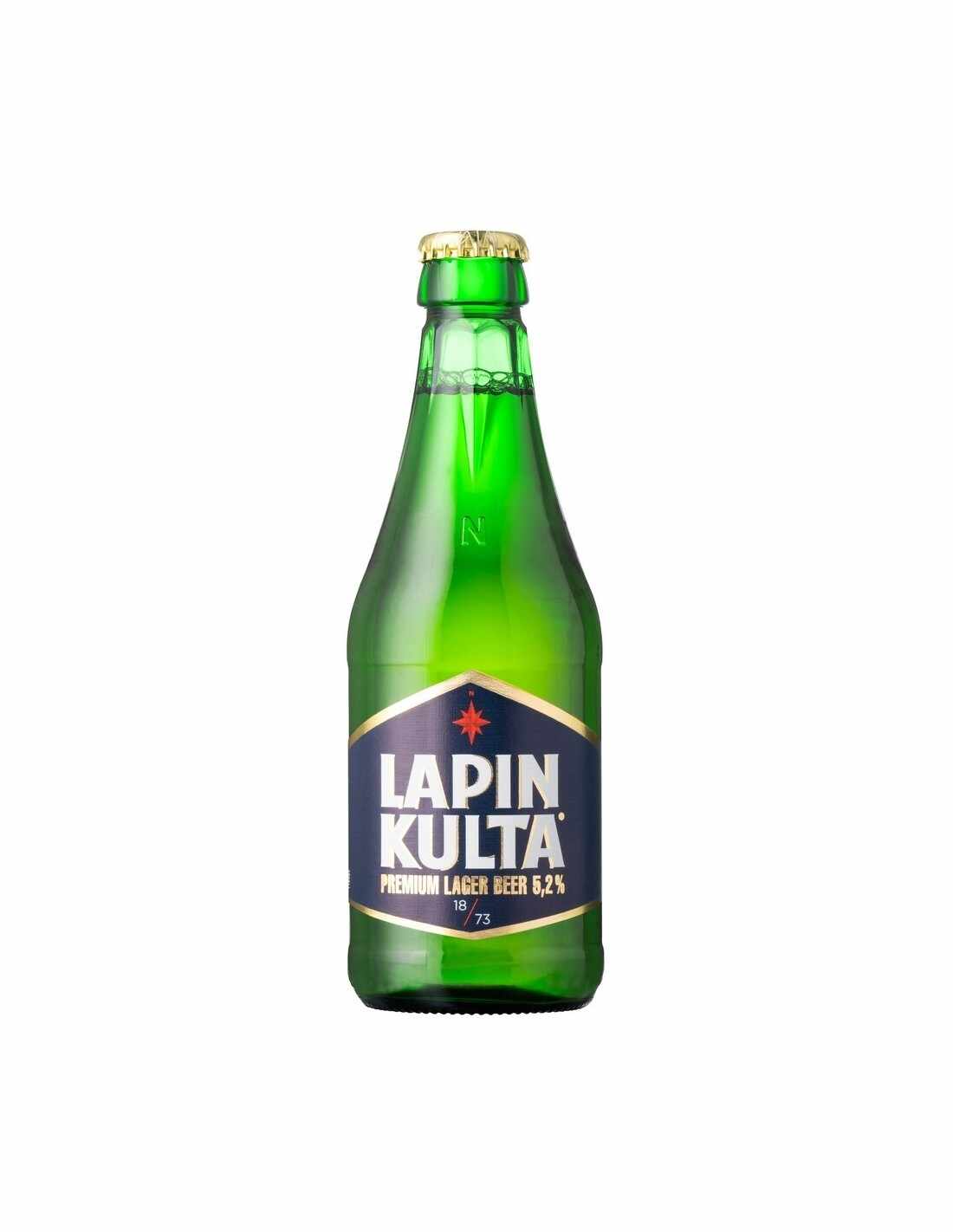 Bere blonda lager, Lapin Kulta Premium, 5.2% alc., 0.33L, Finlanda