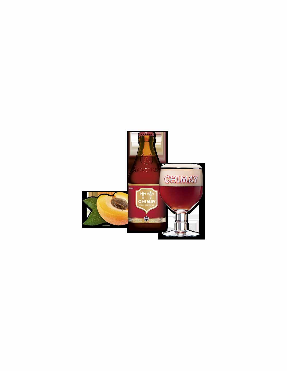 Bere rosie, nefiltrata Chimay Red, 8% alc., 0.33L, Belgia