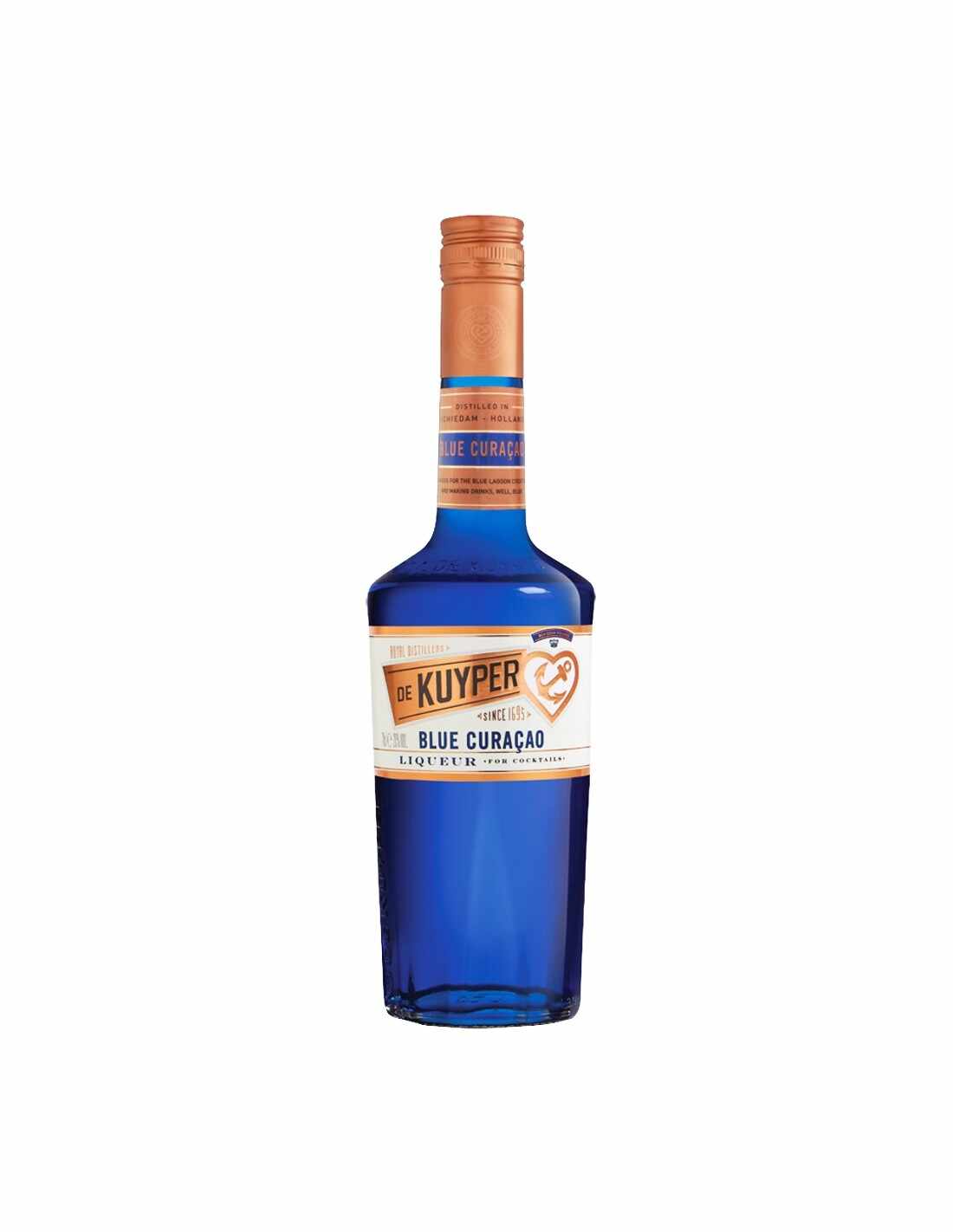 Lichior De Kuyper Blue Curacao 20% alc., 0.7L, Olanda