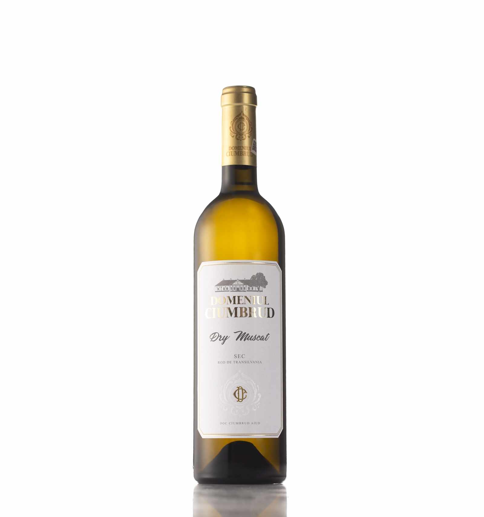 Vin alb demisec, Muscat, Domeniul Ciumbrud, 11.8% alc., 0.75L, Romania