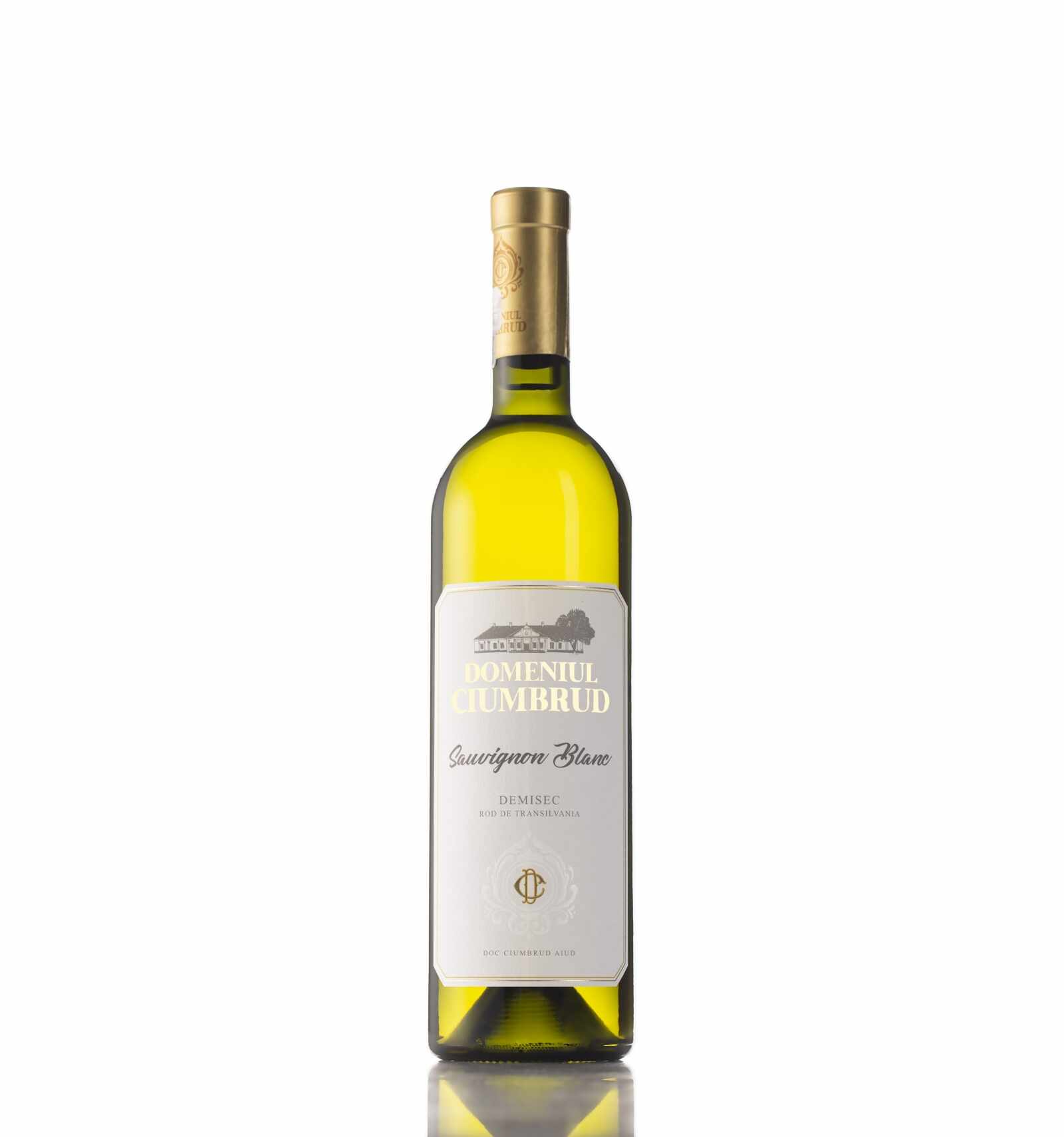 Vin alb demisec, Sauvignon Blanc, Domeniul Ciumbrud, 12.5% alc., 0.75L, Romania